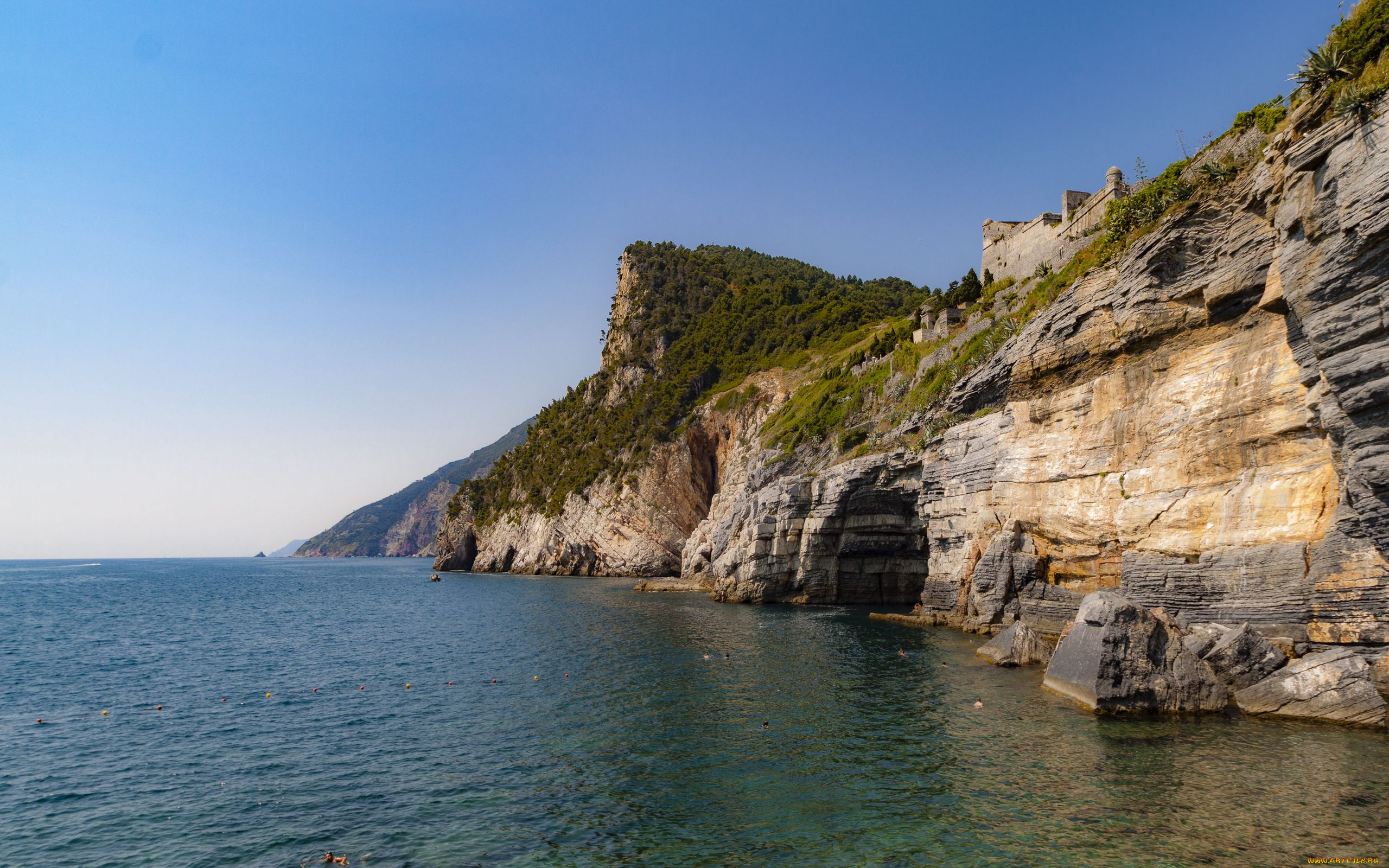 природа, побережье, скалы, вода