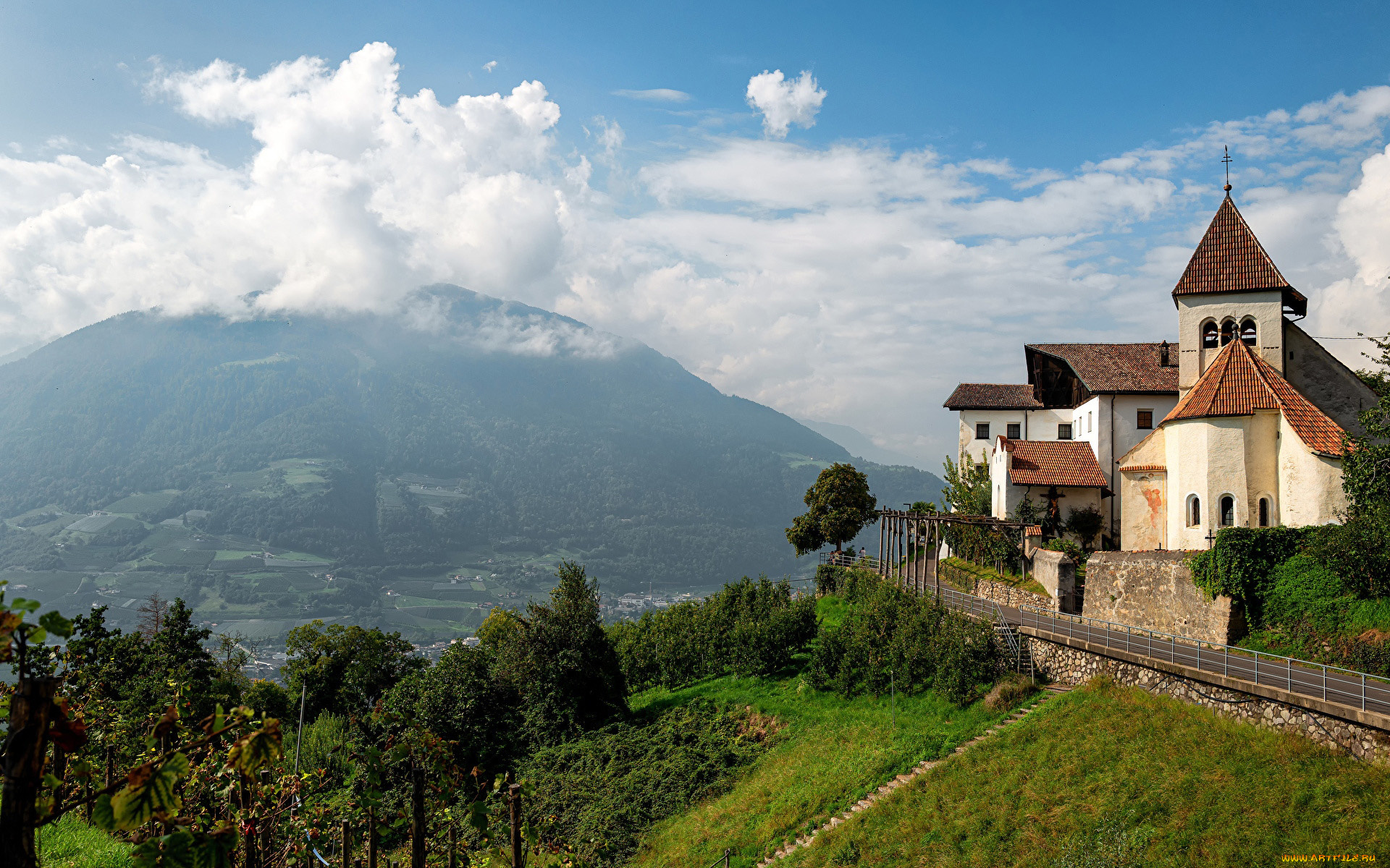 algund, italy, города, -, католические, соборы, , костелы, , аббатства