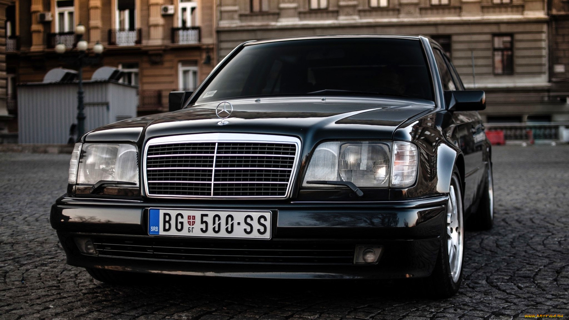 mercedes-benz, w124, автомобили, mercedes-benz, черный, двор, дорм