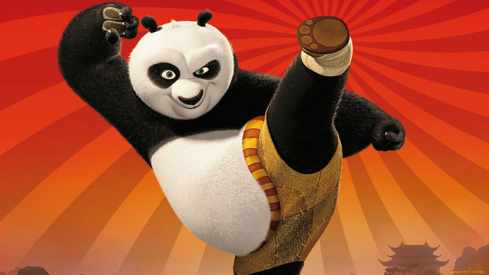 мультфильмы, kung, fu, panda, персонаж