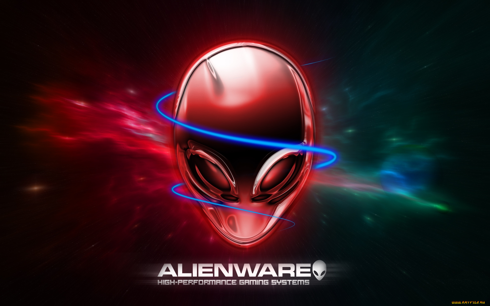 компьютеры, alienware, логотип, фон