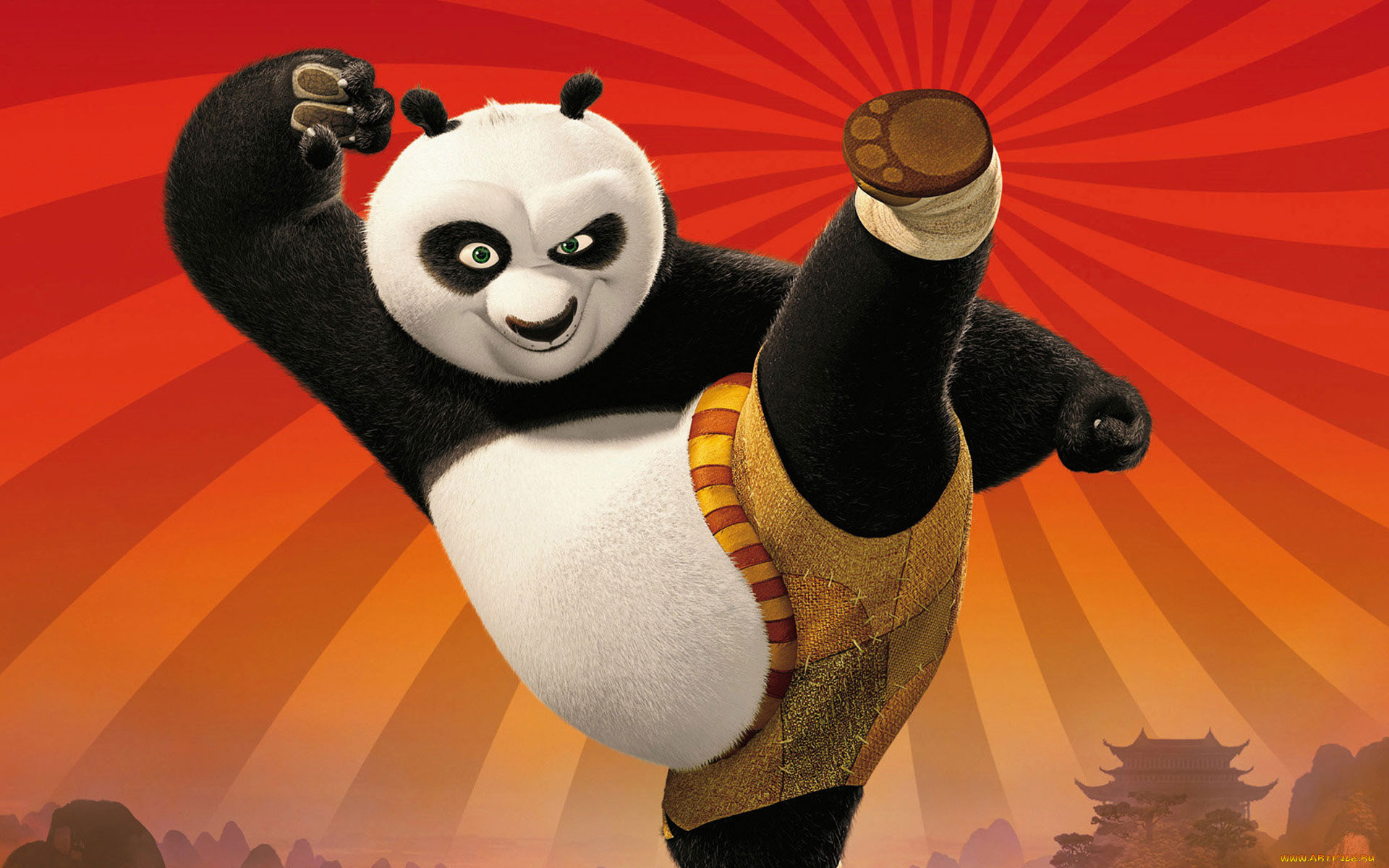 мультфильмы, kung, fu, panda, персонаж