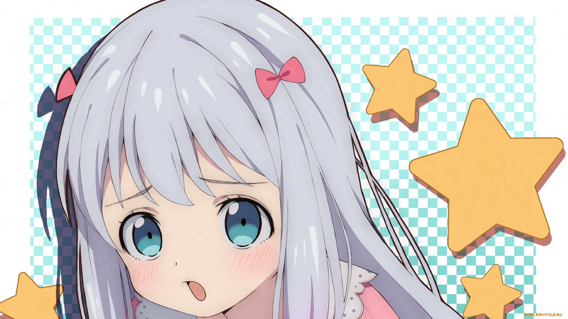 аниме, eromanga-sensei, фон, взгляд, девушка