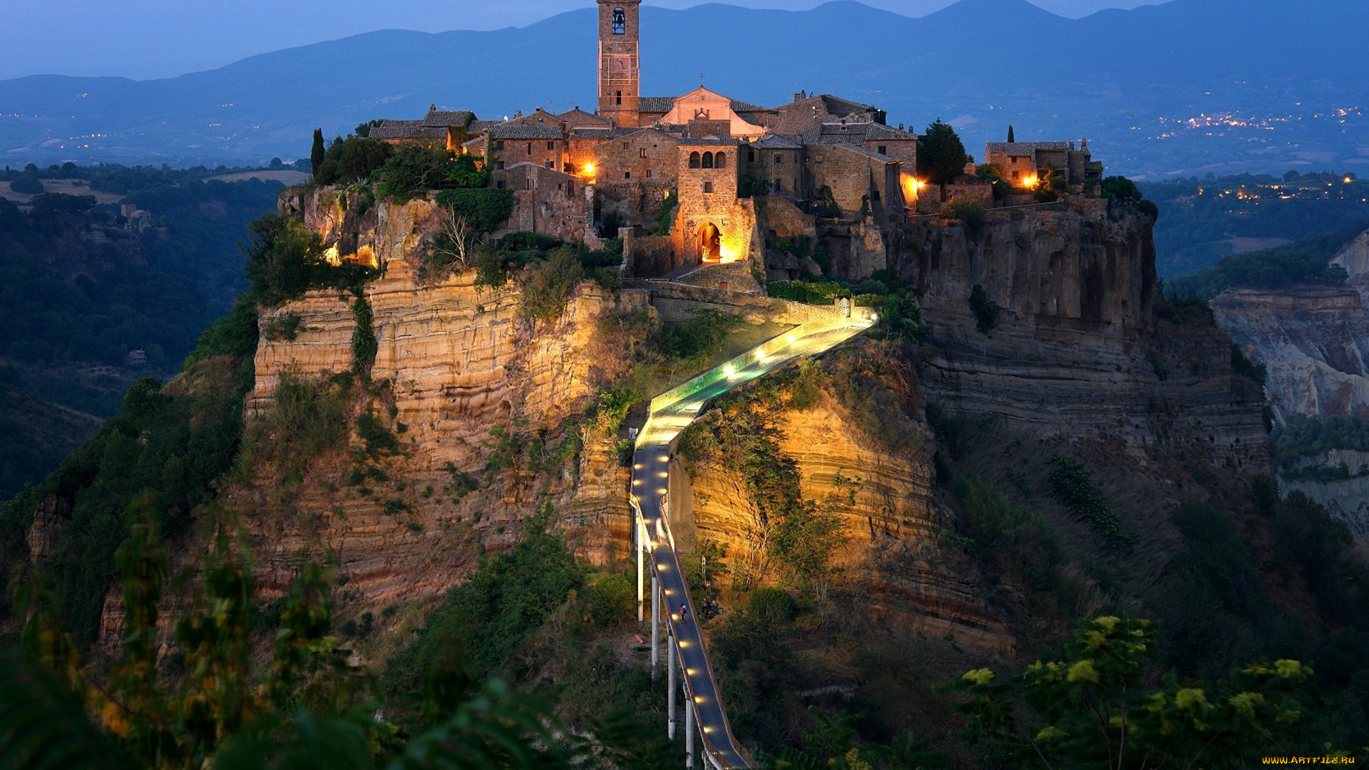 bagnoregio, города, -, панорамы, простор