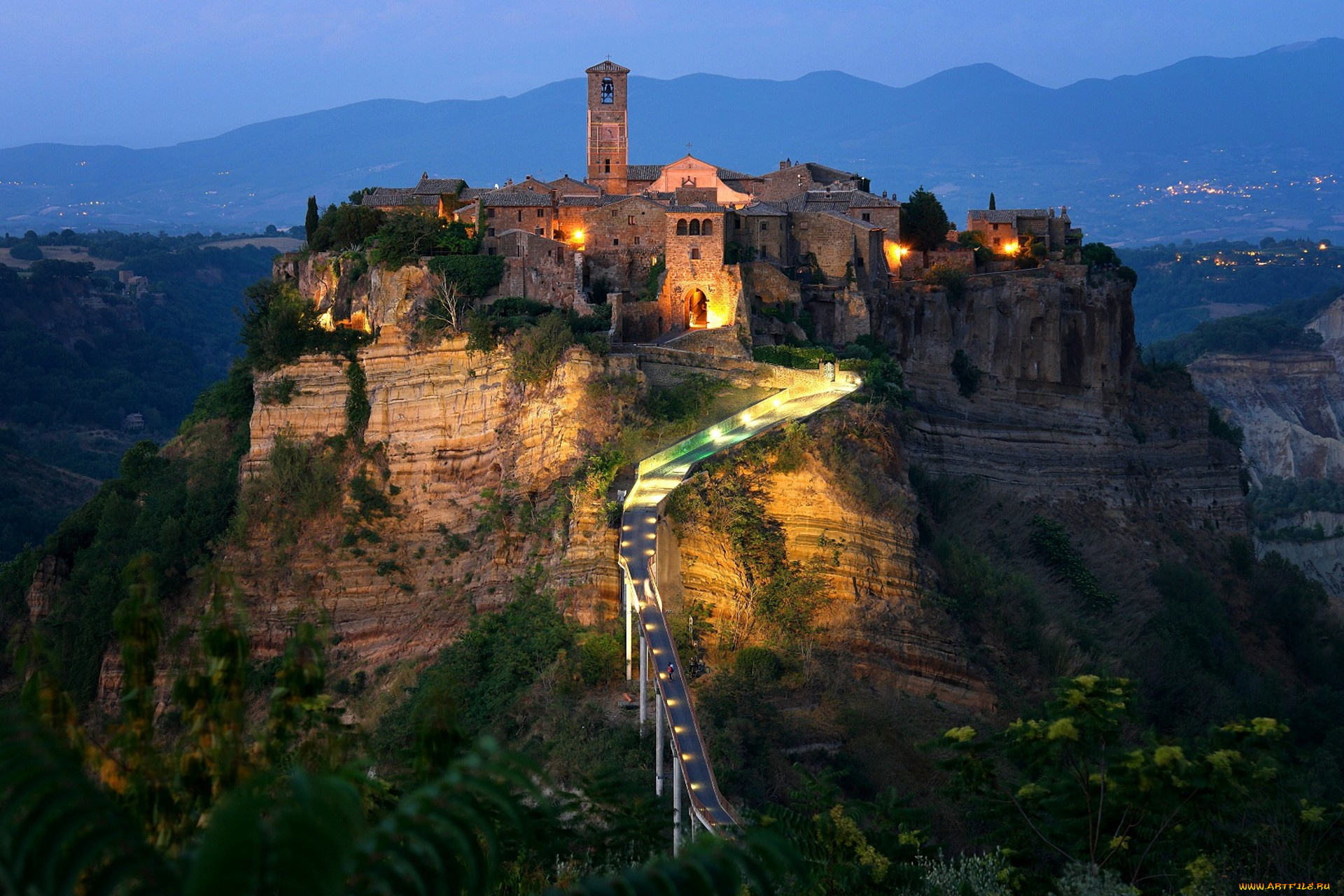 bagnoregio, города, -, панорамы, простор