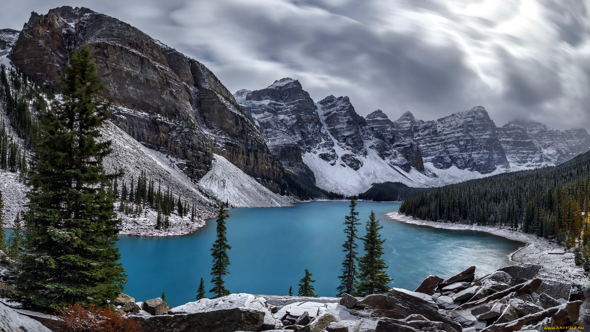 moraine, lake, banff, national, park, alberta, canada, природа, реки, озера, moraine, lake, banff, national, park