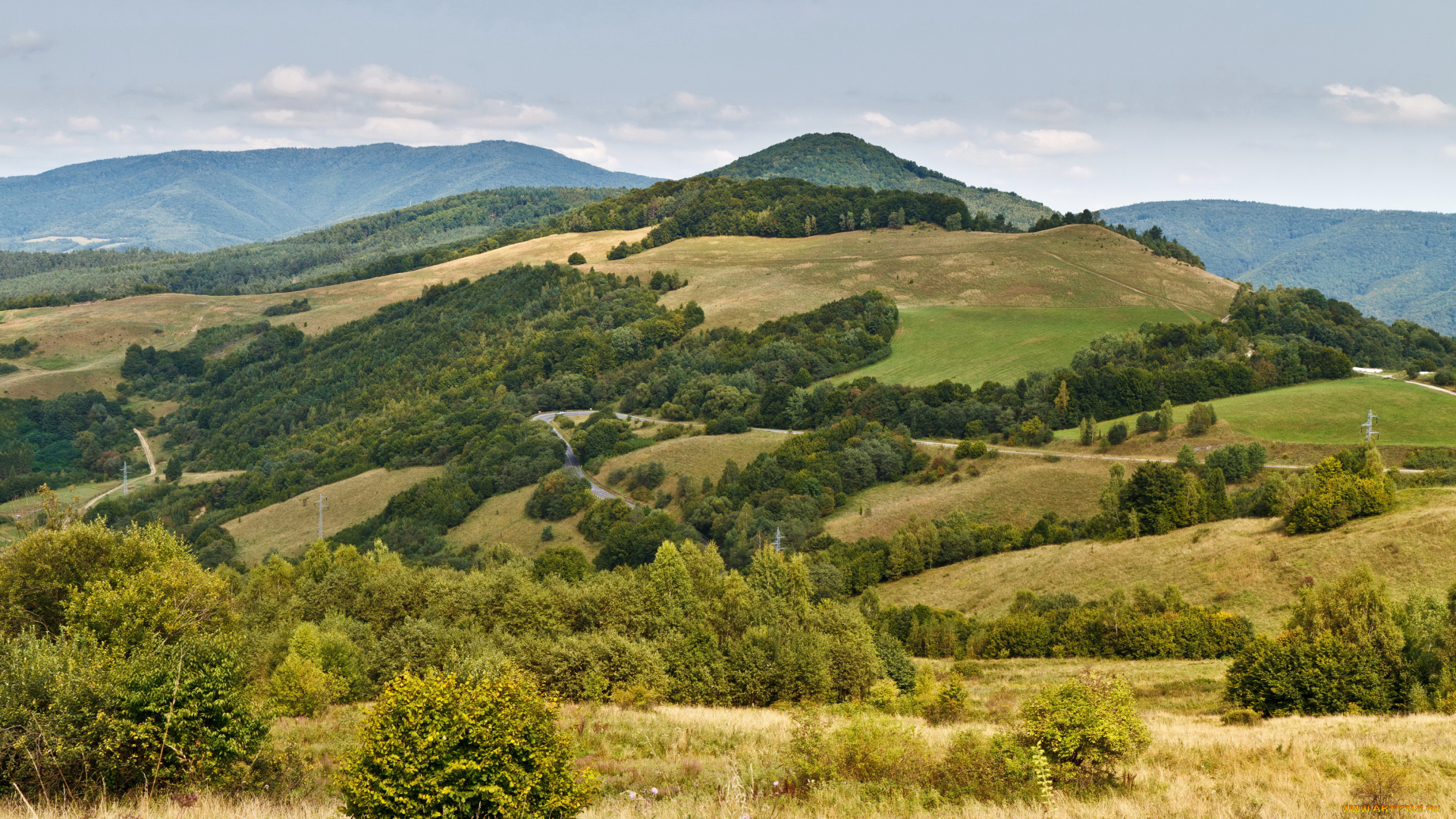 словакия, природа, пейзажи, горы, лес, поля