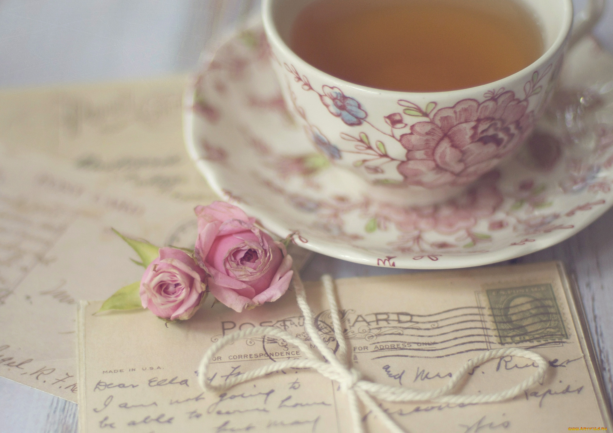 еда, напитки, Чай, чашка, розы, газета, винтаж