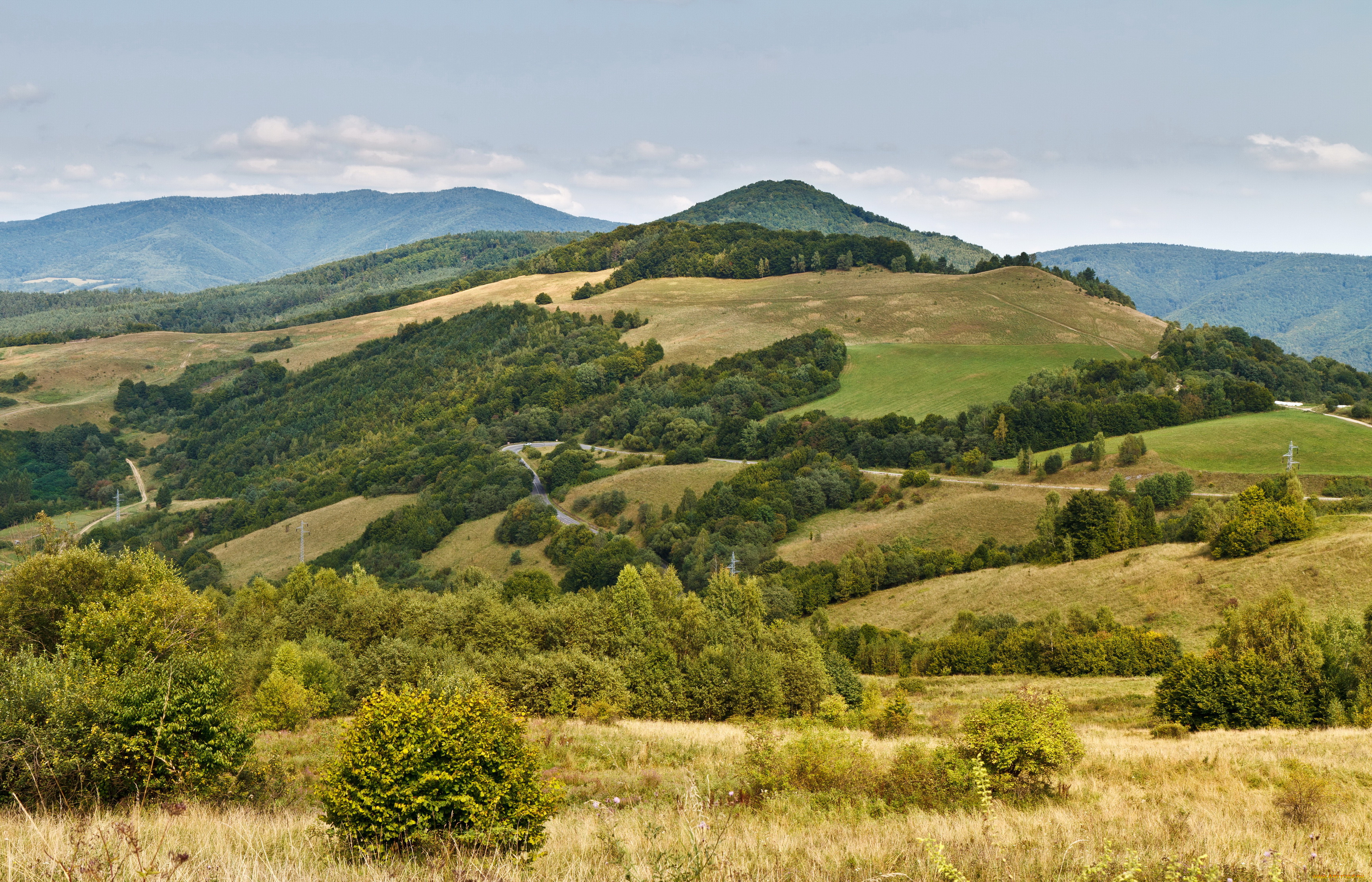 словакия, природа, пейзажи, горы, лес, поля