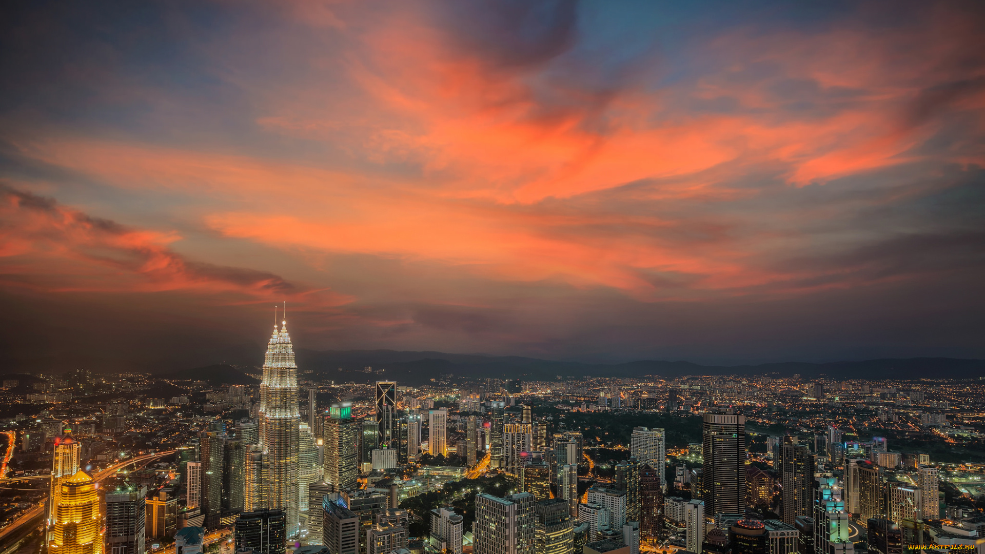 kuala, lumpur, города, куала-лумпур, , малайзия, рассвет