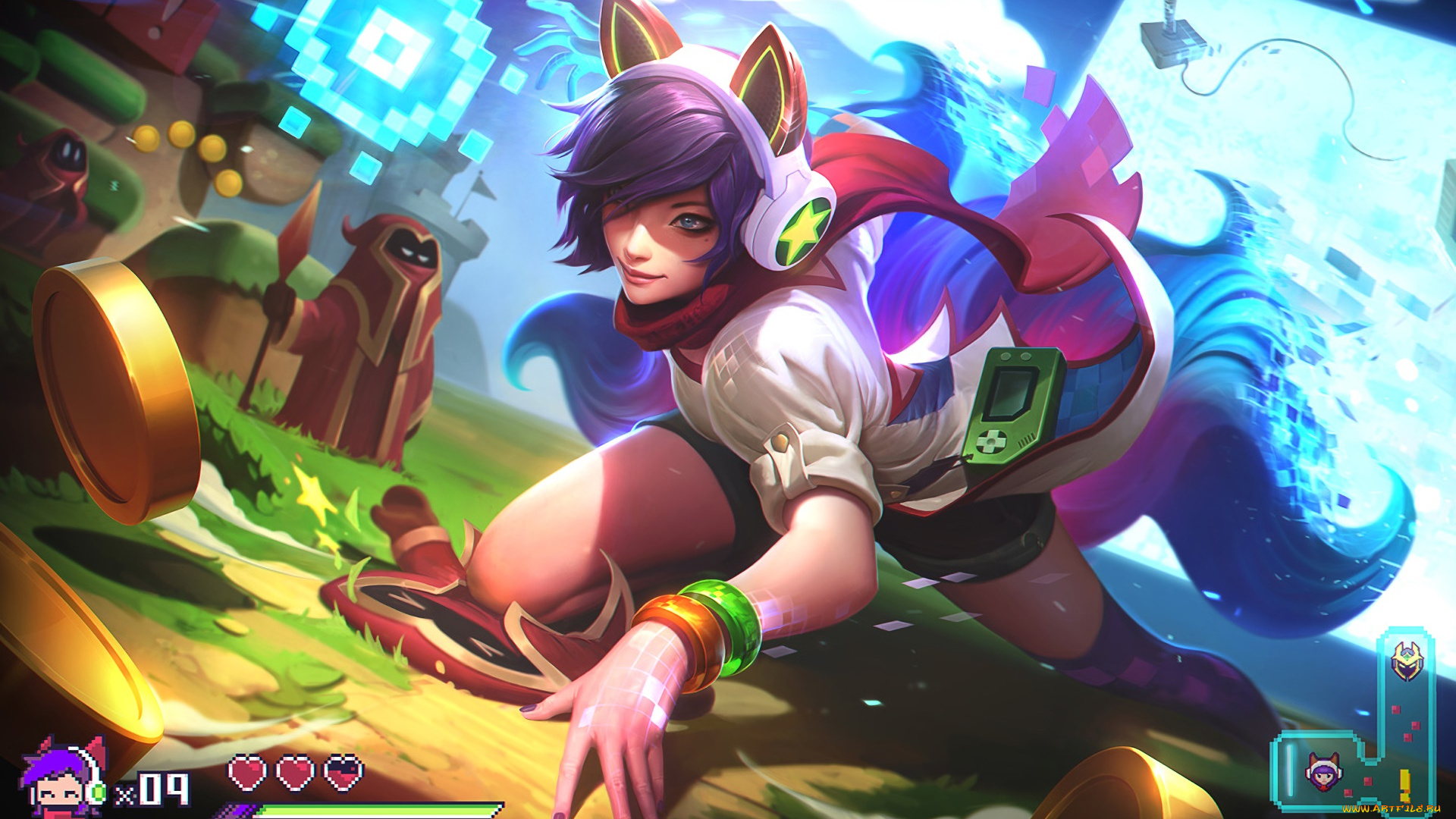 видео, игры, league, of, legends, игра, ahri