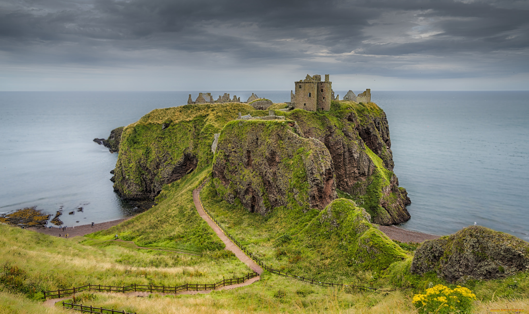 dunnottar, castle, города, -, дворцы, , замки, , крепости, замок, побережье