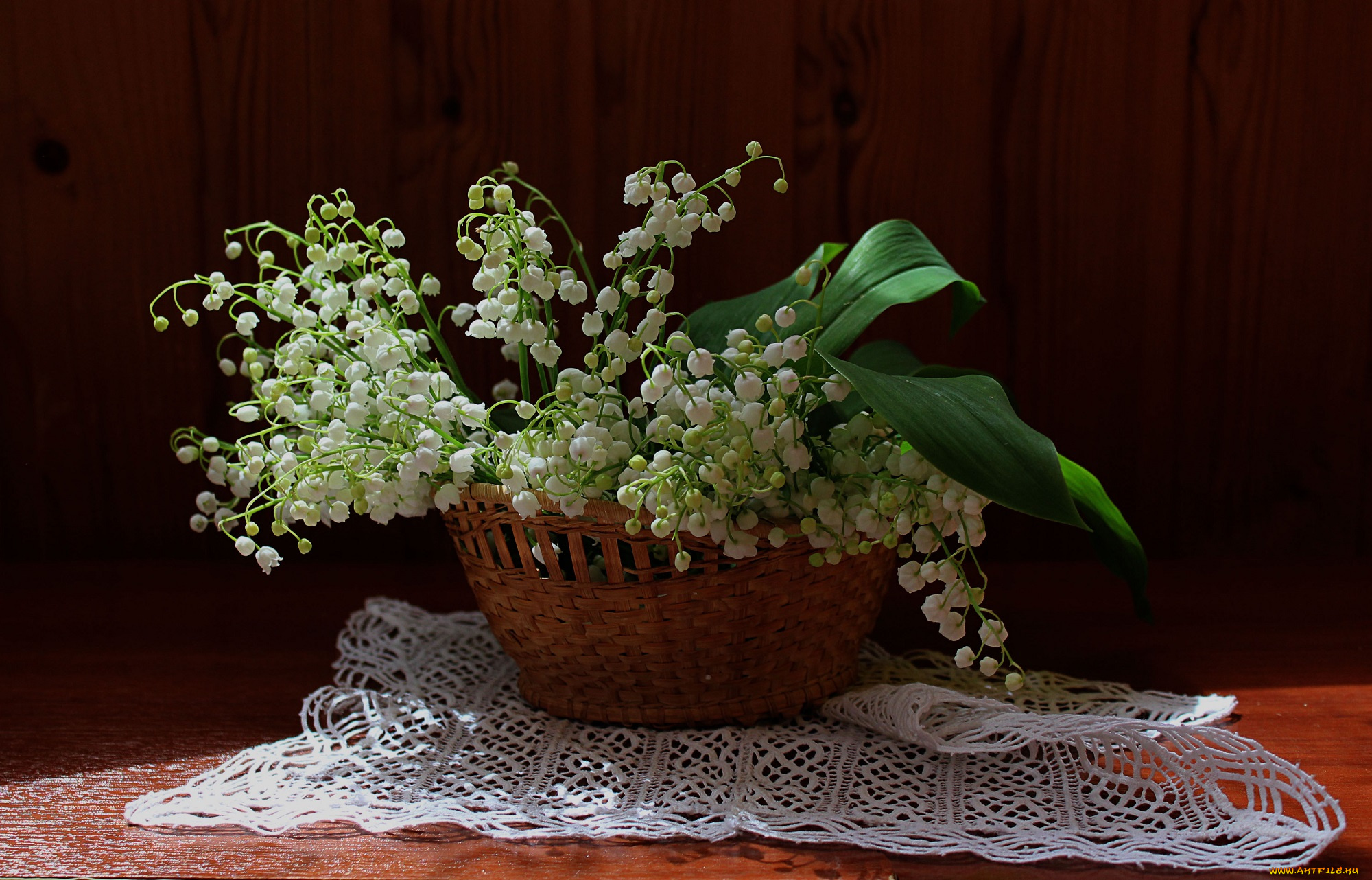 цветы, ландыши, букет, натюрморт