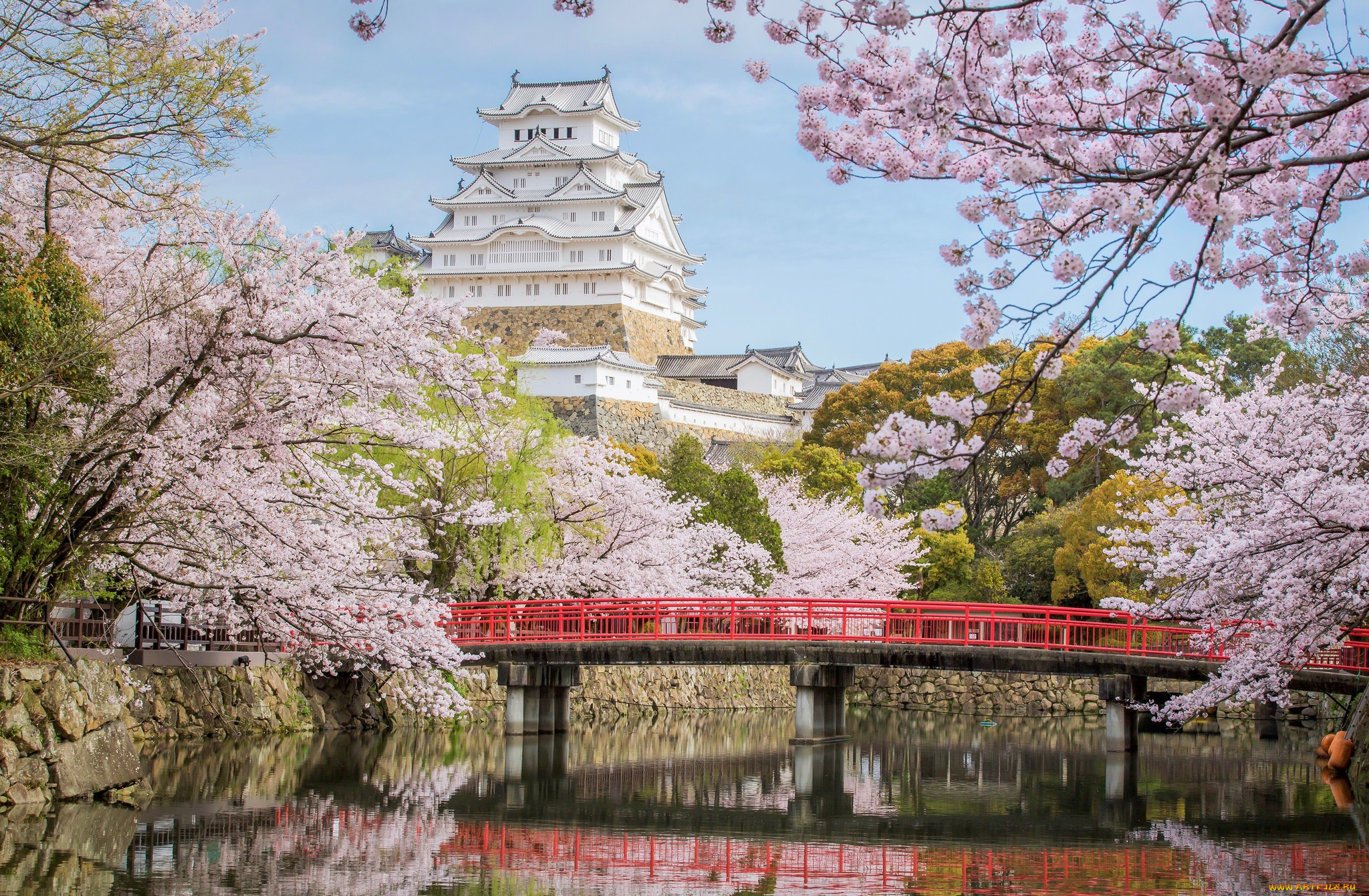 himeji, castle, hyogo, japan, города, замки, японии, himeji, castle