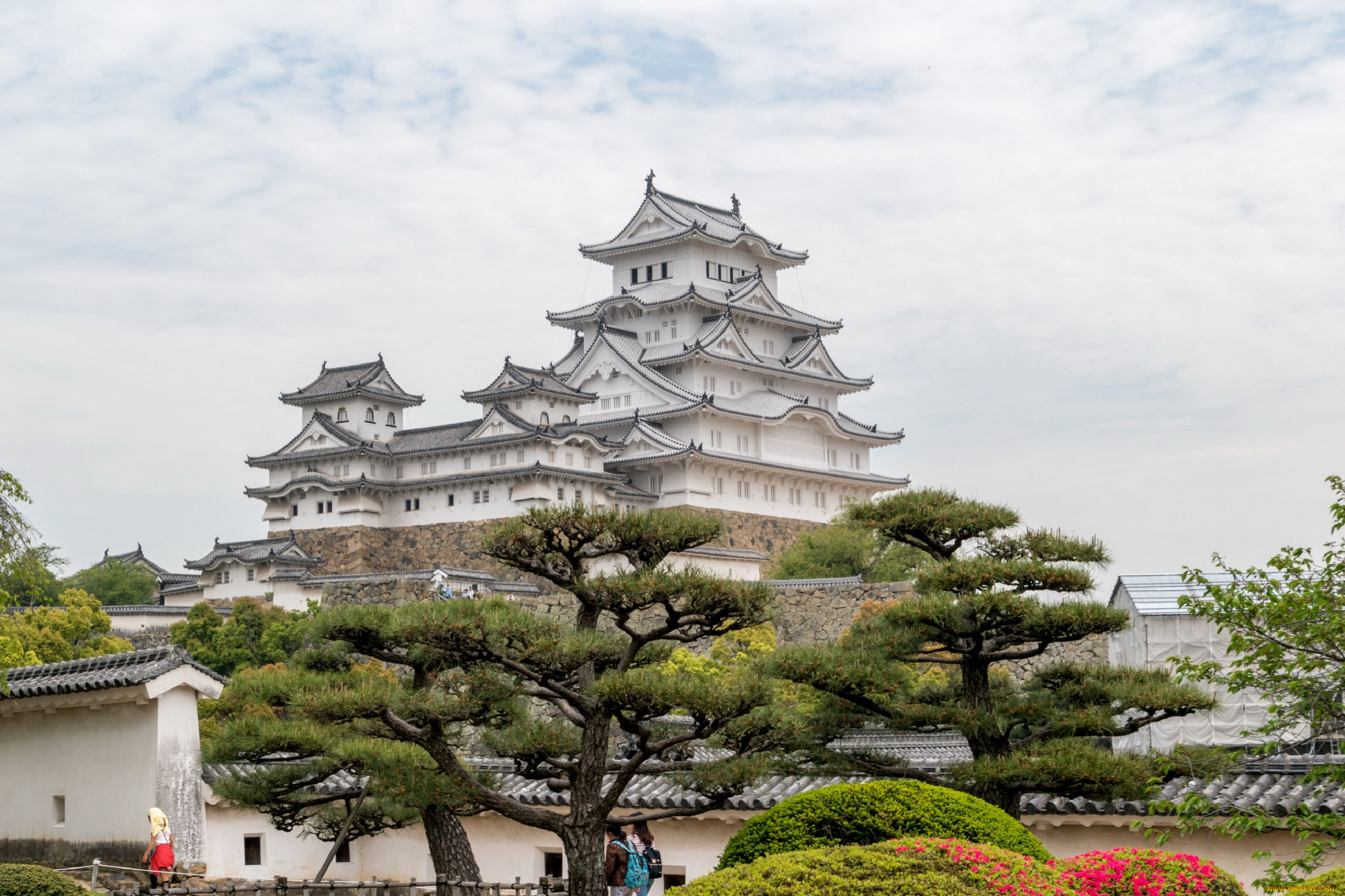 himeji, castle, hyogo, japan, города, замки, японии, himeji, castle