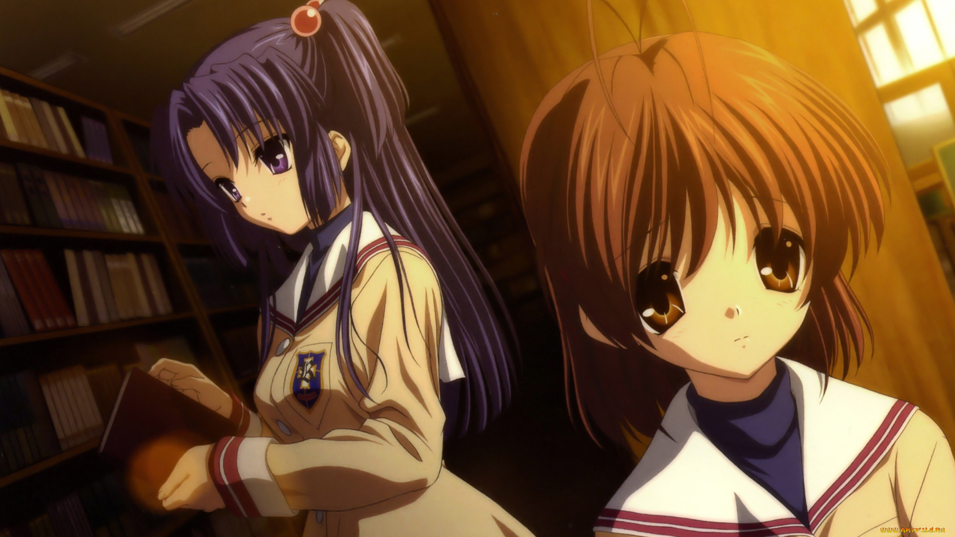 аниме, clannad, девушки