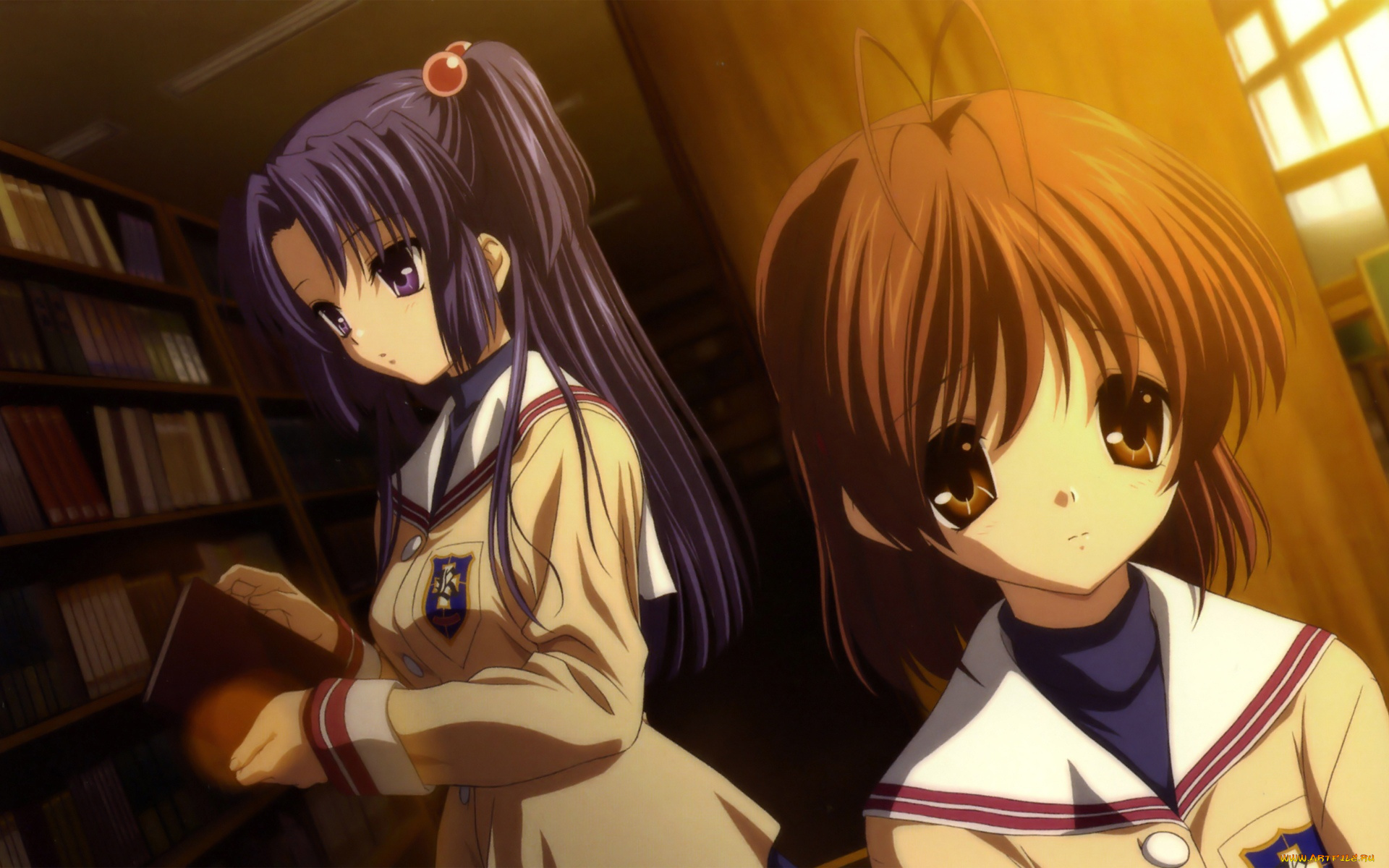 аниме, clannad, девушки