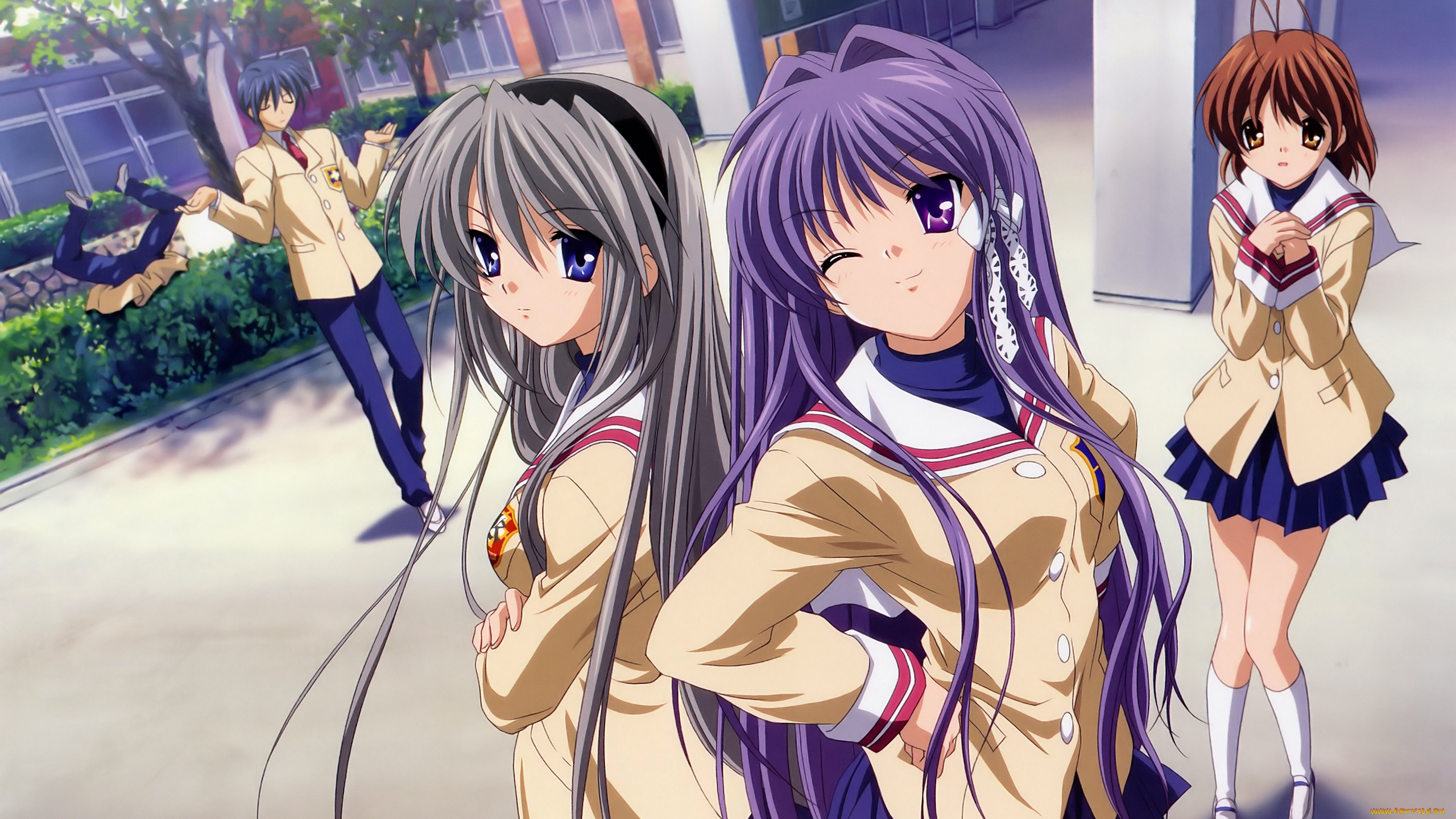 аниме, clannad, девушки