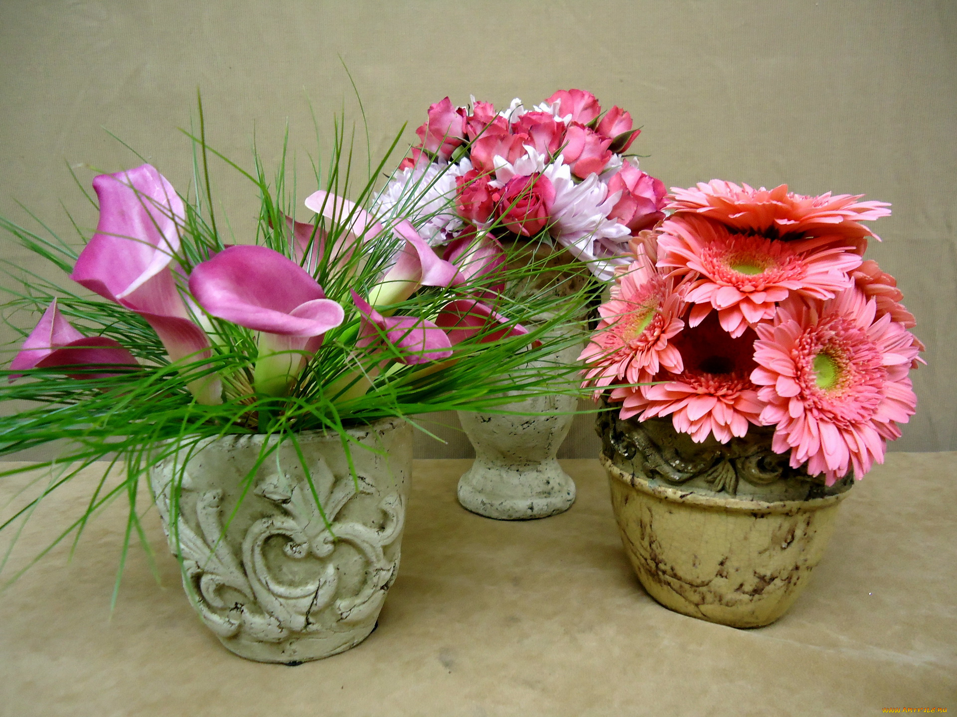 цветы, букеты, композиции, вазы, герберы, розы