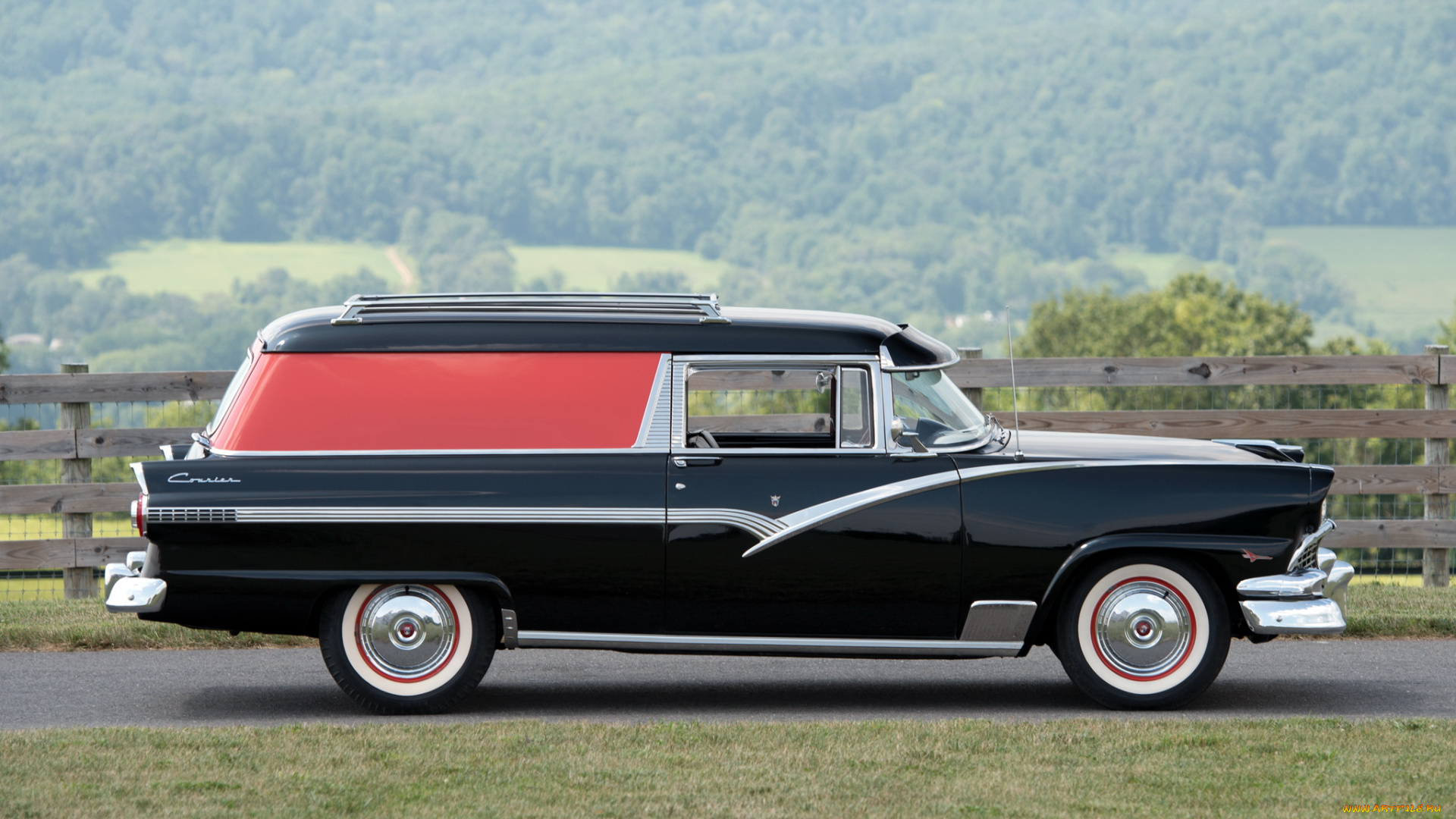 автомобили, ford, delivery, sedan, courier, 1956г, темный