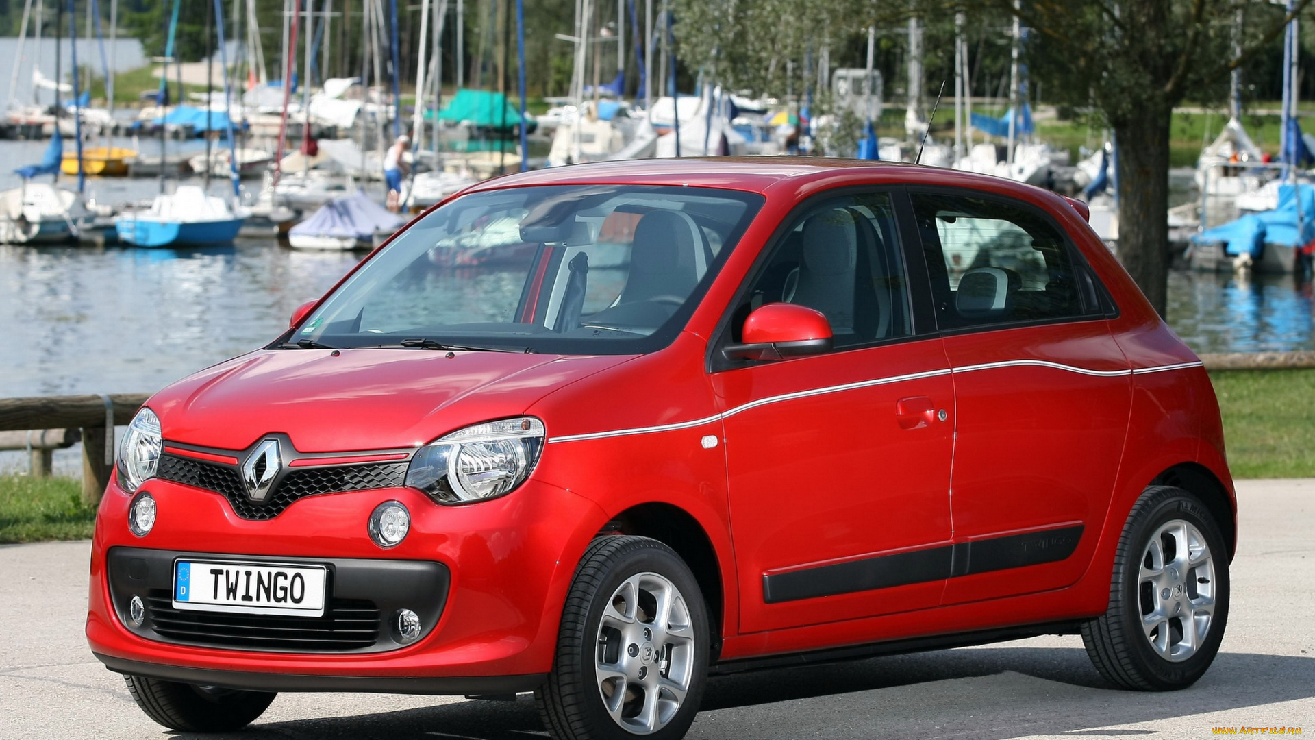 автомобили, renault, красный, 2014г, twingo