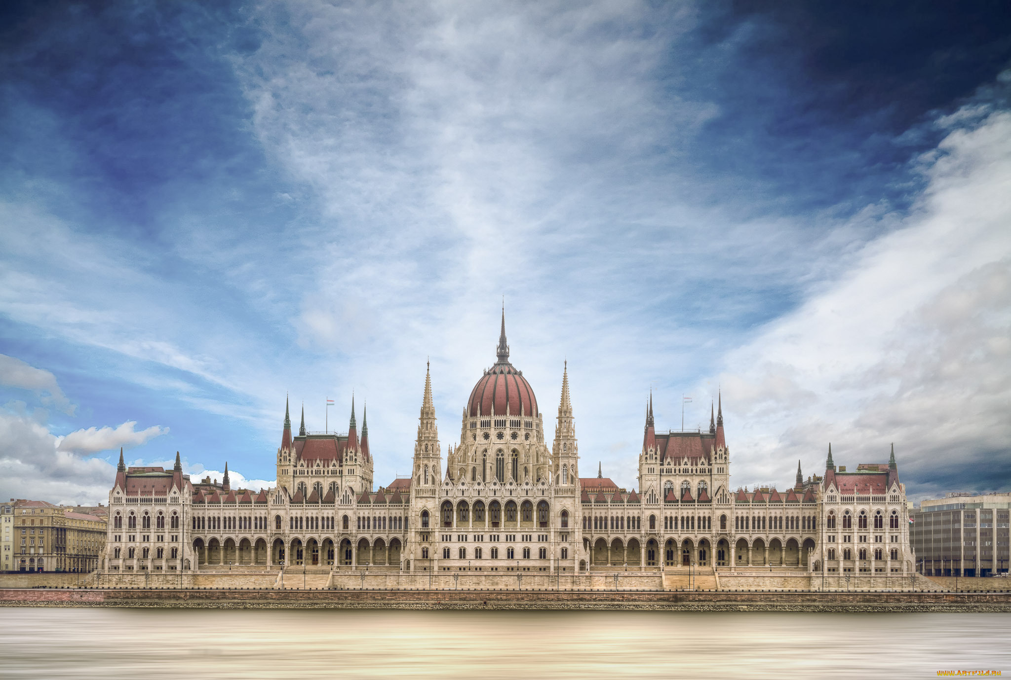 города, будапешт, , венгрия, будапешт, здание, парламент