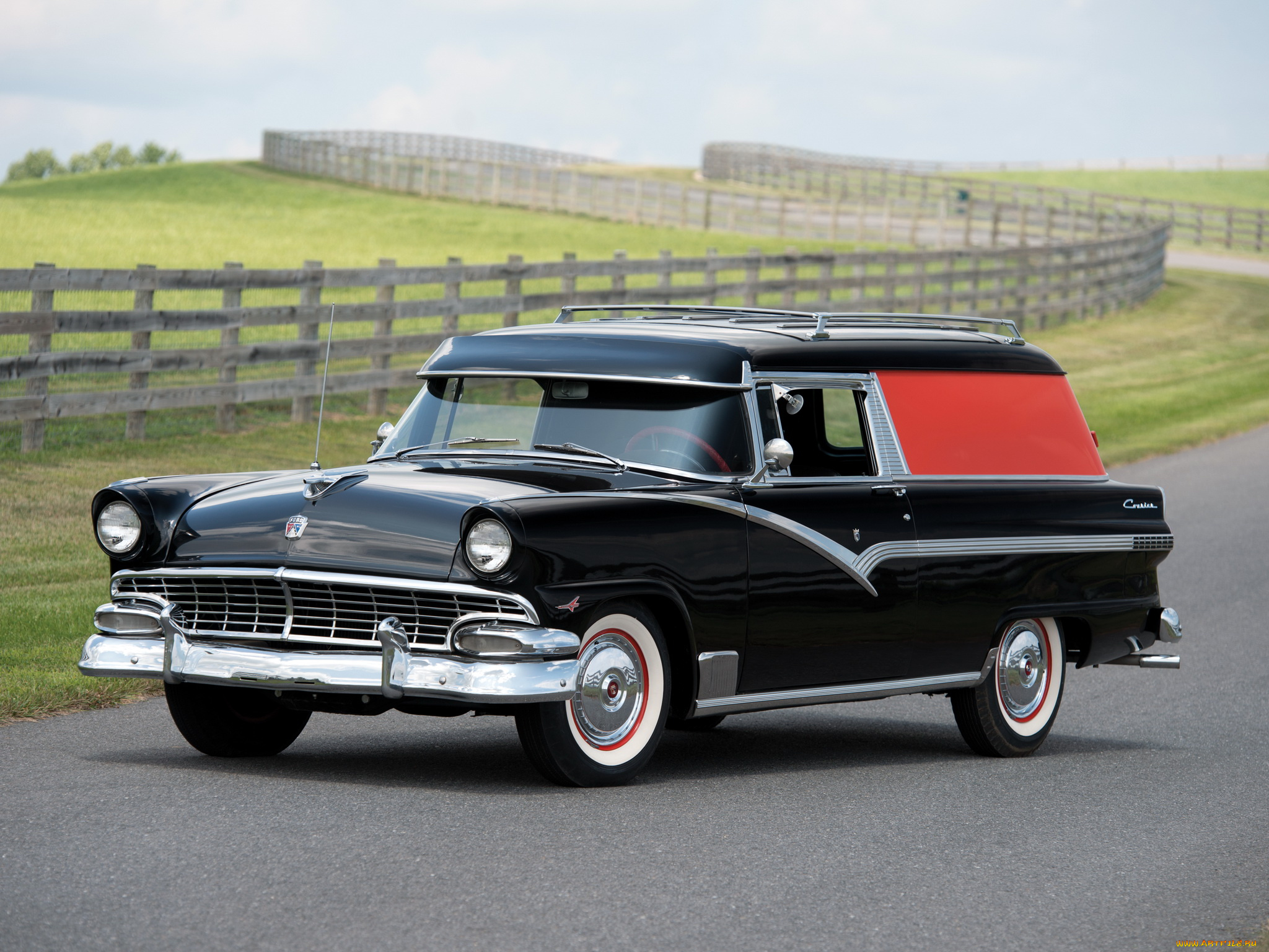 автомобили, ford, темный, delivery, sedan, courier, 1956г