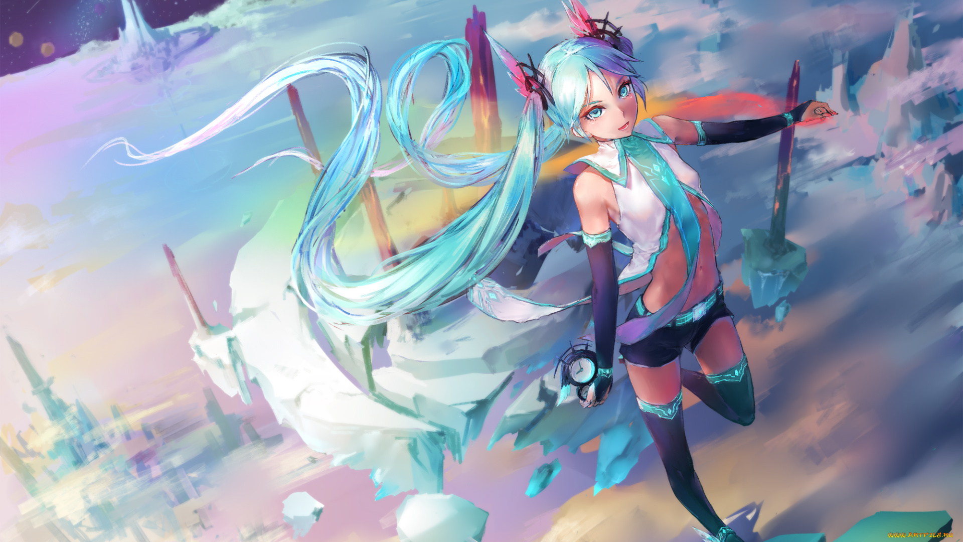 аниме, vocaloid, hatsune, miku