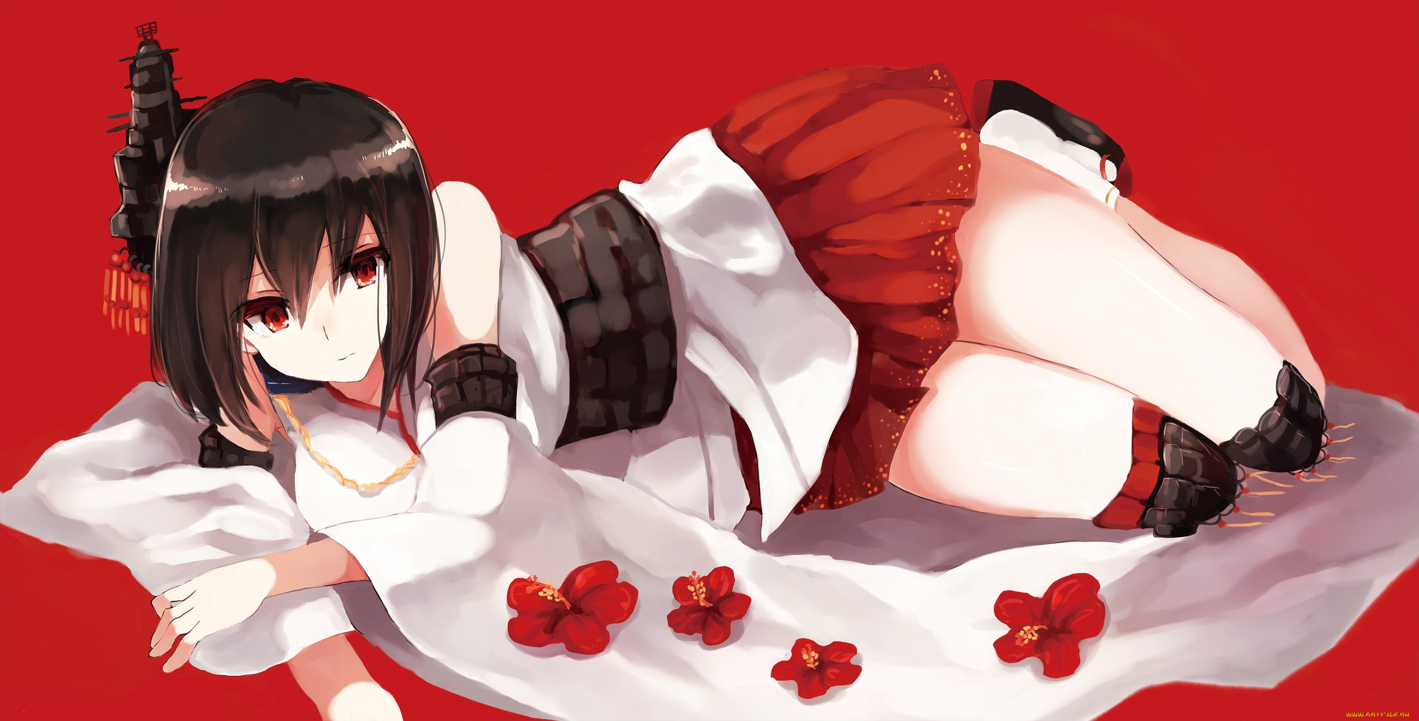 аниме, kantai, collection, yamashiro