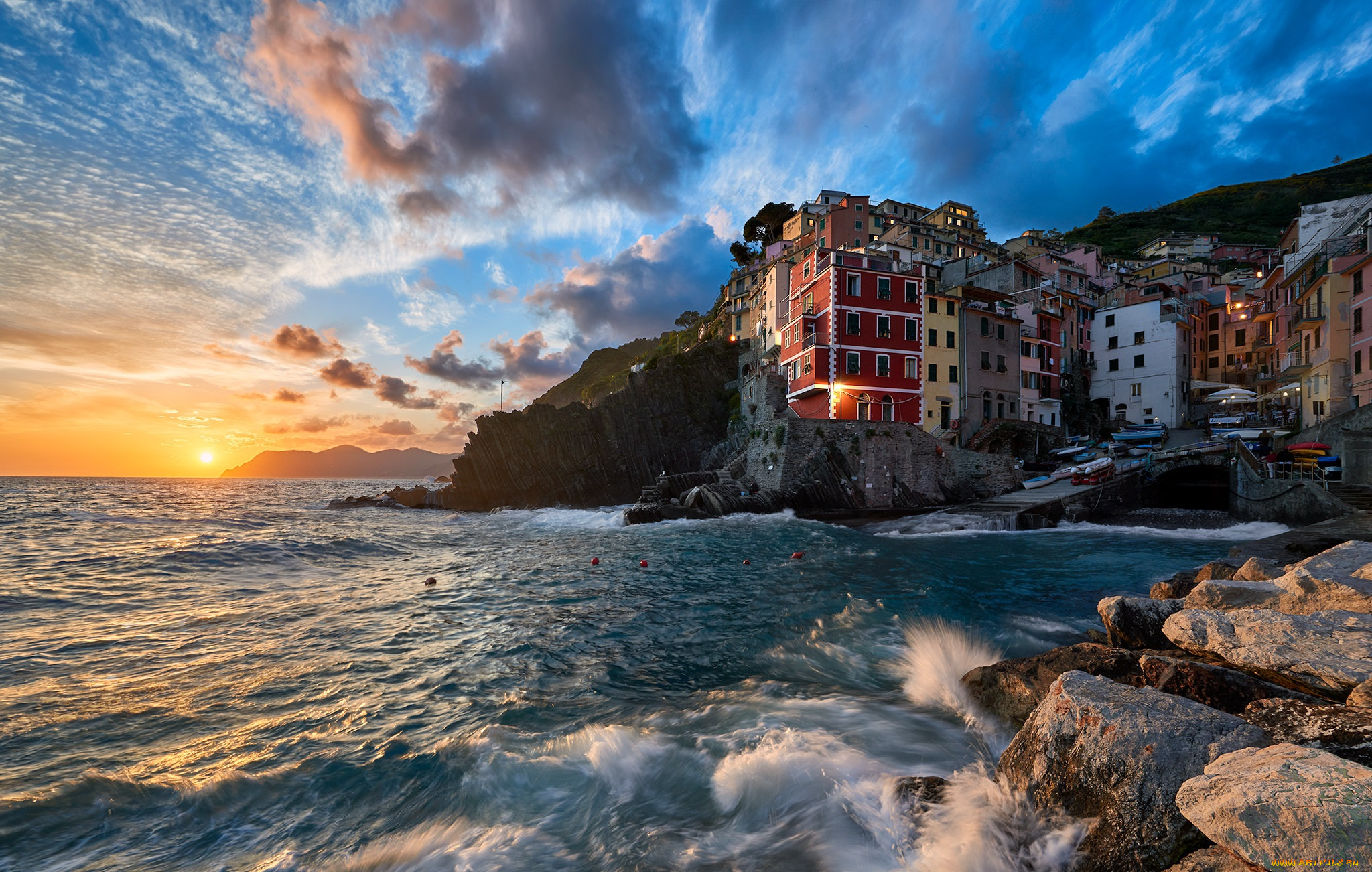 riomaggiore, города, -, пейзажи, простор