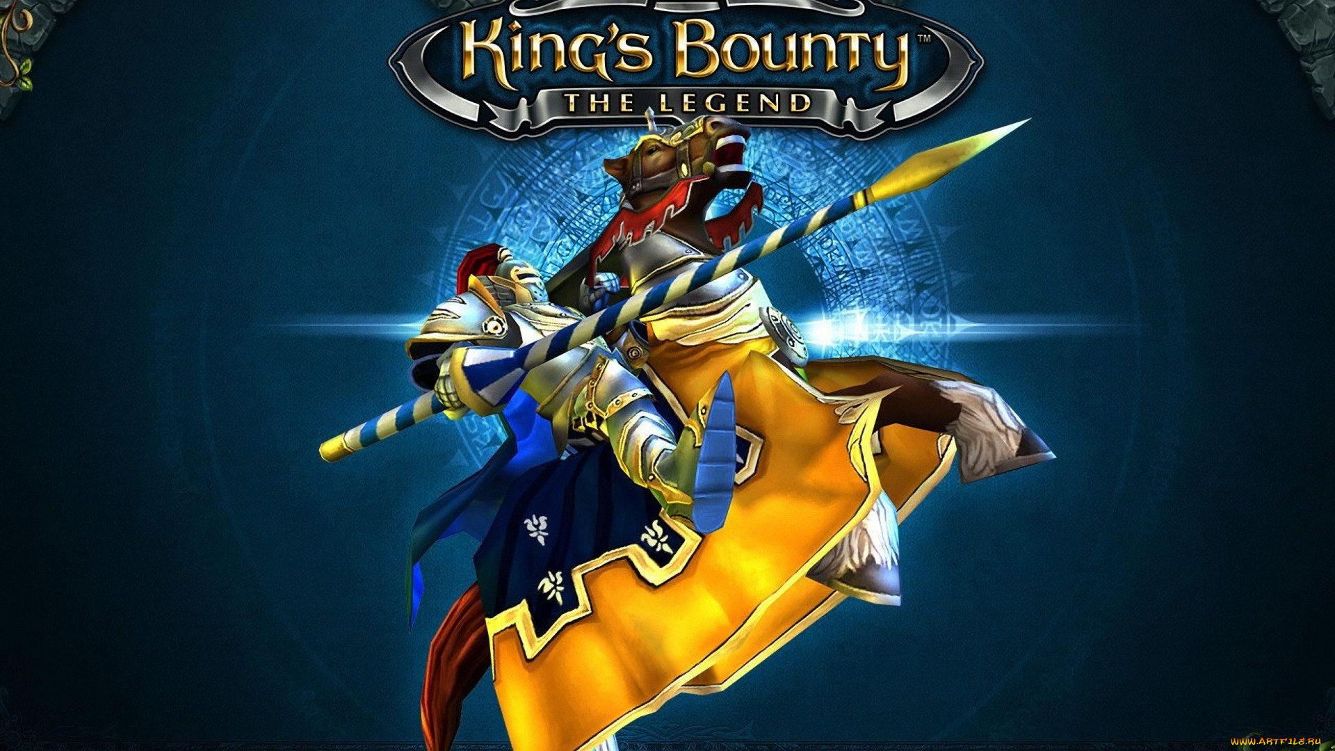 видео, игры, king`s, bounty, , the, legend, копье, конь, рыцарь