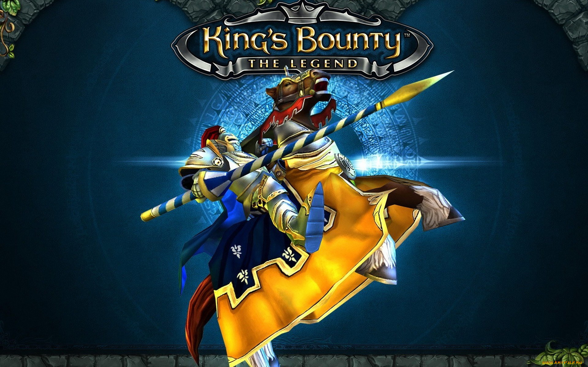видео, игры, king`s, bounty, , the, legend, копье, конь, рыцарь