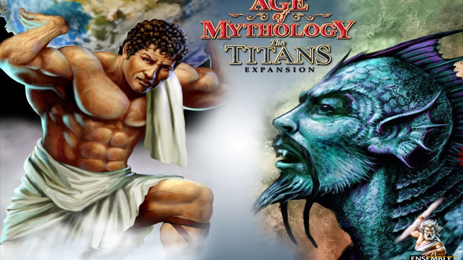 видео, игры, age, of, mythology, титаны, боги