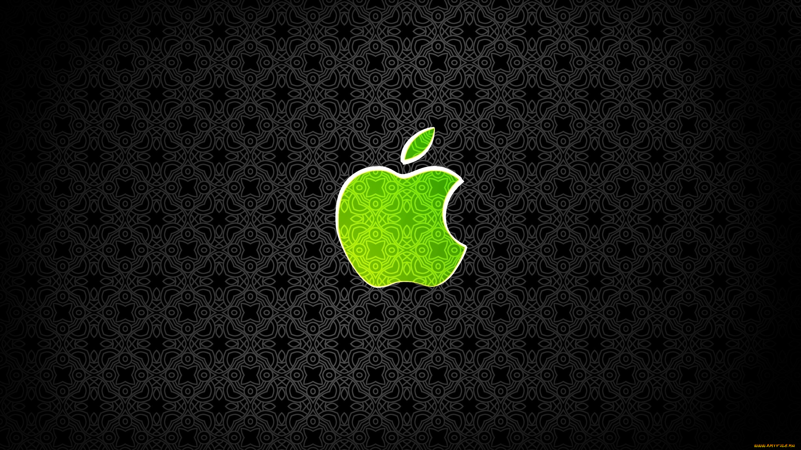 компьютеры, apple, тёмный, зелёный, логотип, узор, яблоко