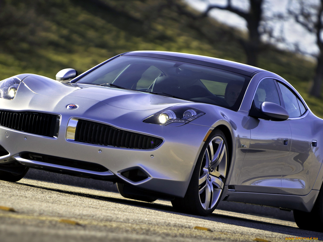 Chrome Fisker Karma