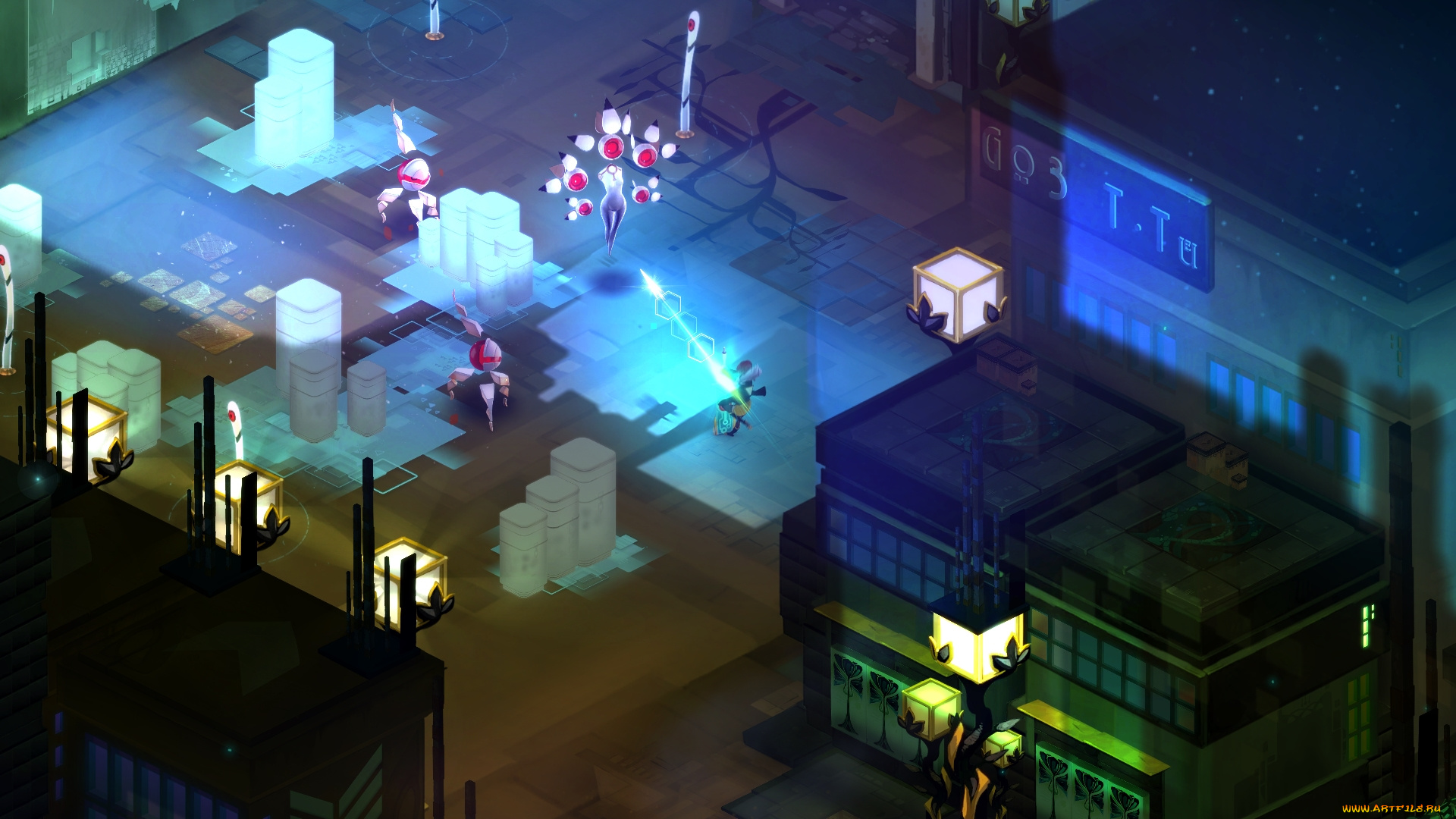 transistor, видео, игры, -, transistor, экшен, игра, rpg