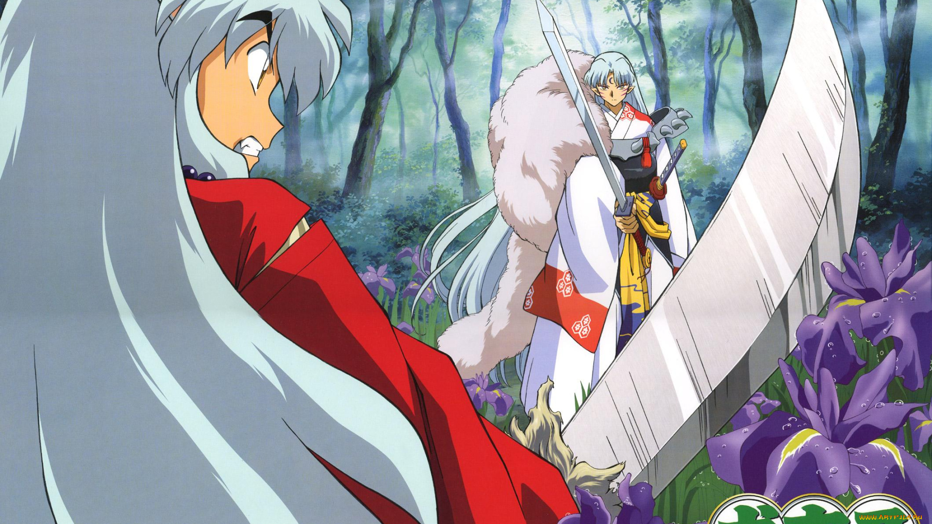 аниме, inuyasha, братья, sesshomaru