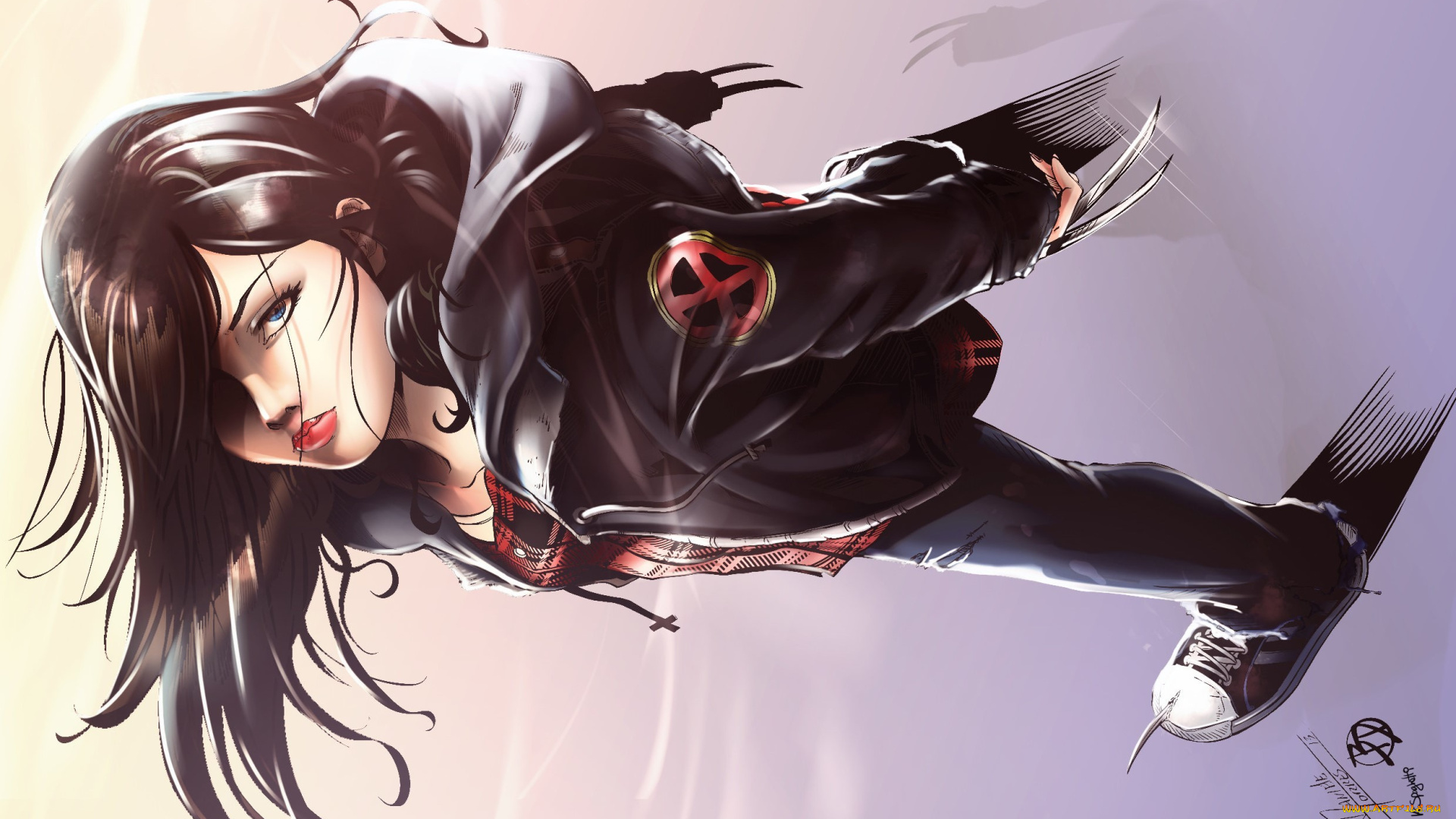 фэнтези, девушки, x-23, marvel, comics, laura, kinney, девушка, взгляд, x-men