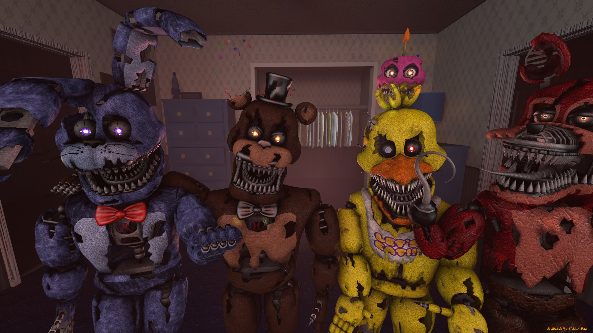 4 nights at freddys 4. Игра игра Five Nights at Freddys 4. Картинки из игры 5 ночей с Фредди 4.