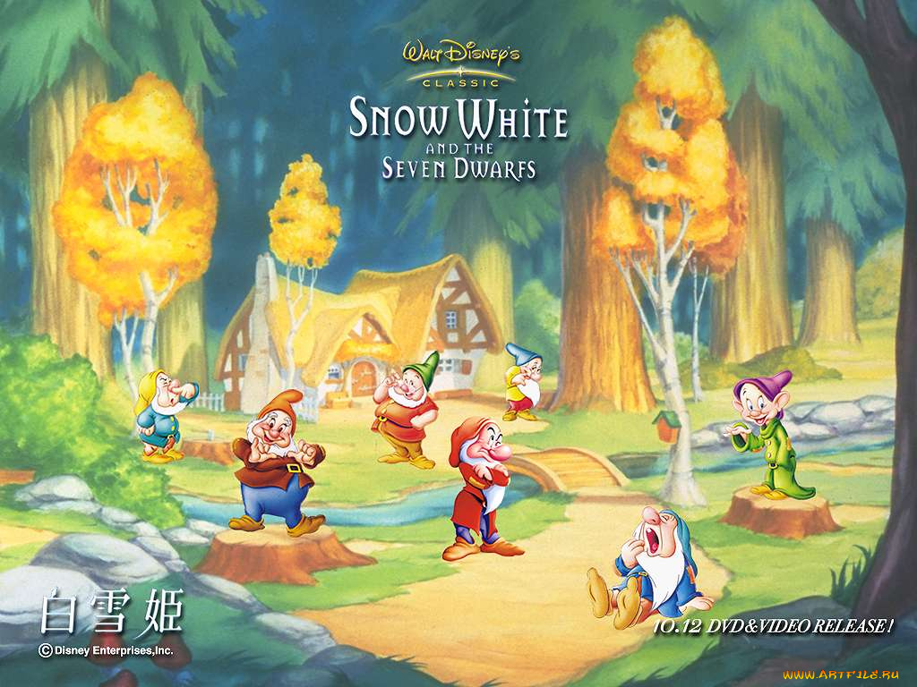 мультфильмы, snow, white, and, the, seven, dwarfs