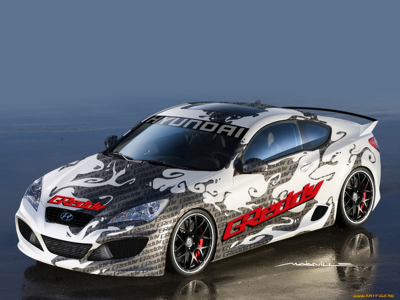 2009, greddy, gen, street, hyundai, genesis, coupe, автомобили