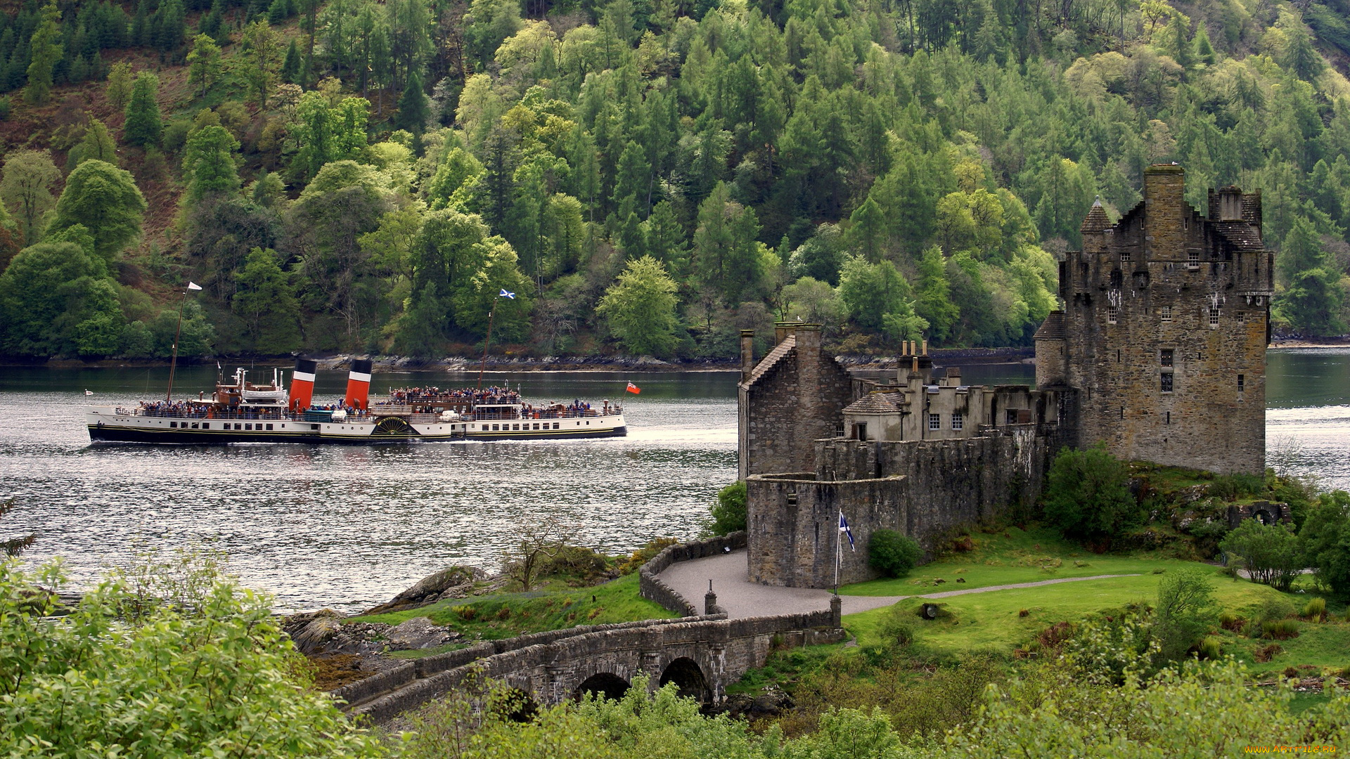 eilean, замок, scottish, города, эйлиан, донан, шотландия