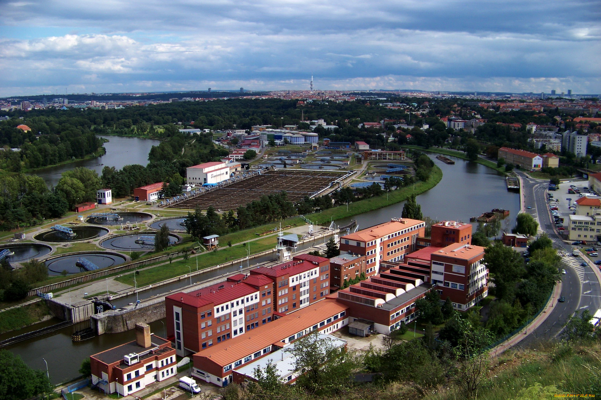 Чехия, прага, города, дома, река, vltava