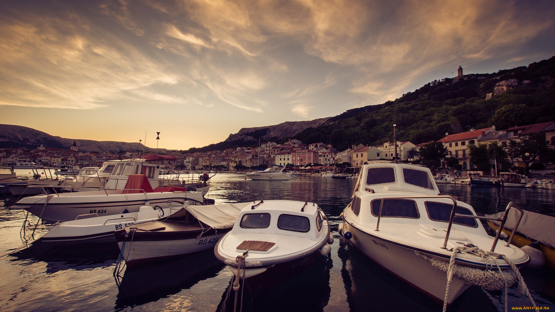 baska, croatia, корабли, порты, причалы, башка, лодки, хорватия, бухта, катера, порт