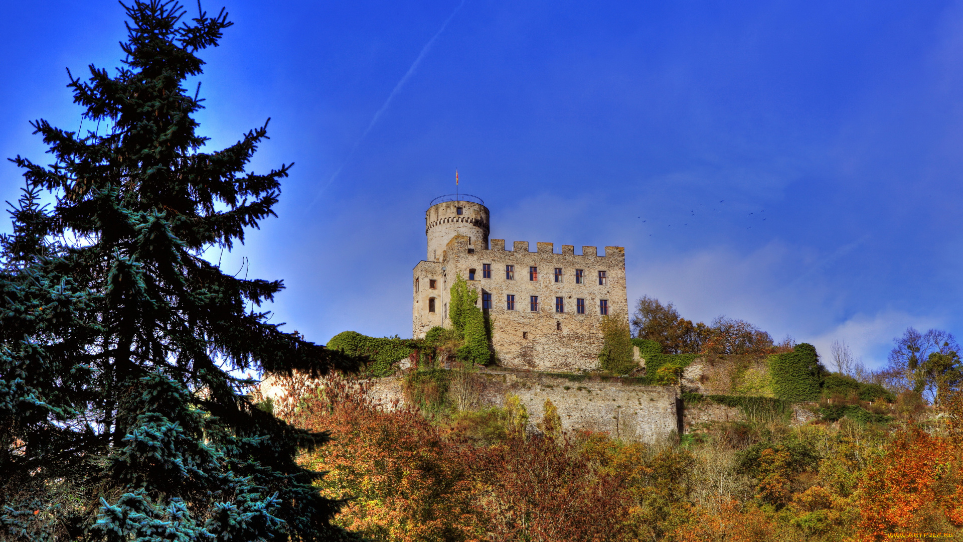 германия, burg, pyrmont, города, дворцы, замки, крепости, замок, ландшафт