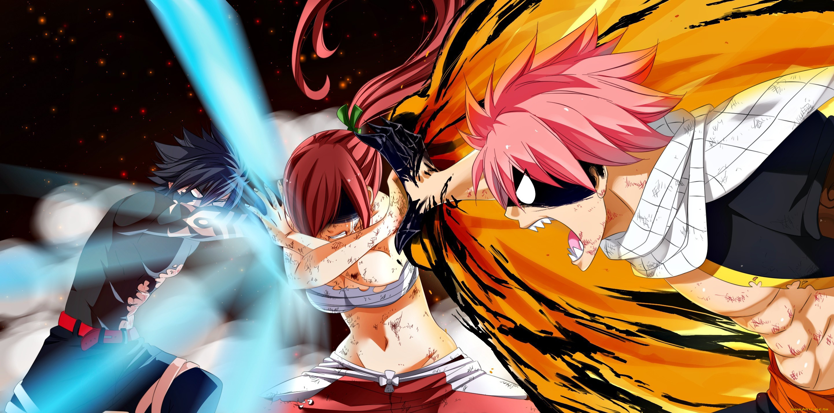 аниме, fairy, tail, erza, scarlet, dragon, slayer, fairy, tail