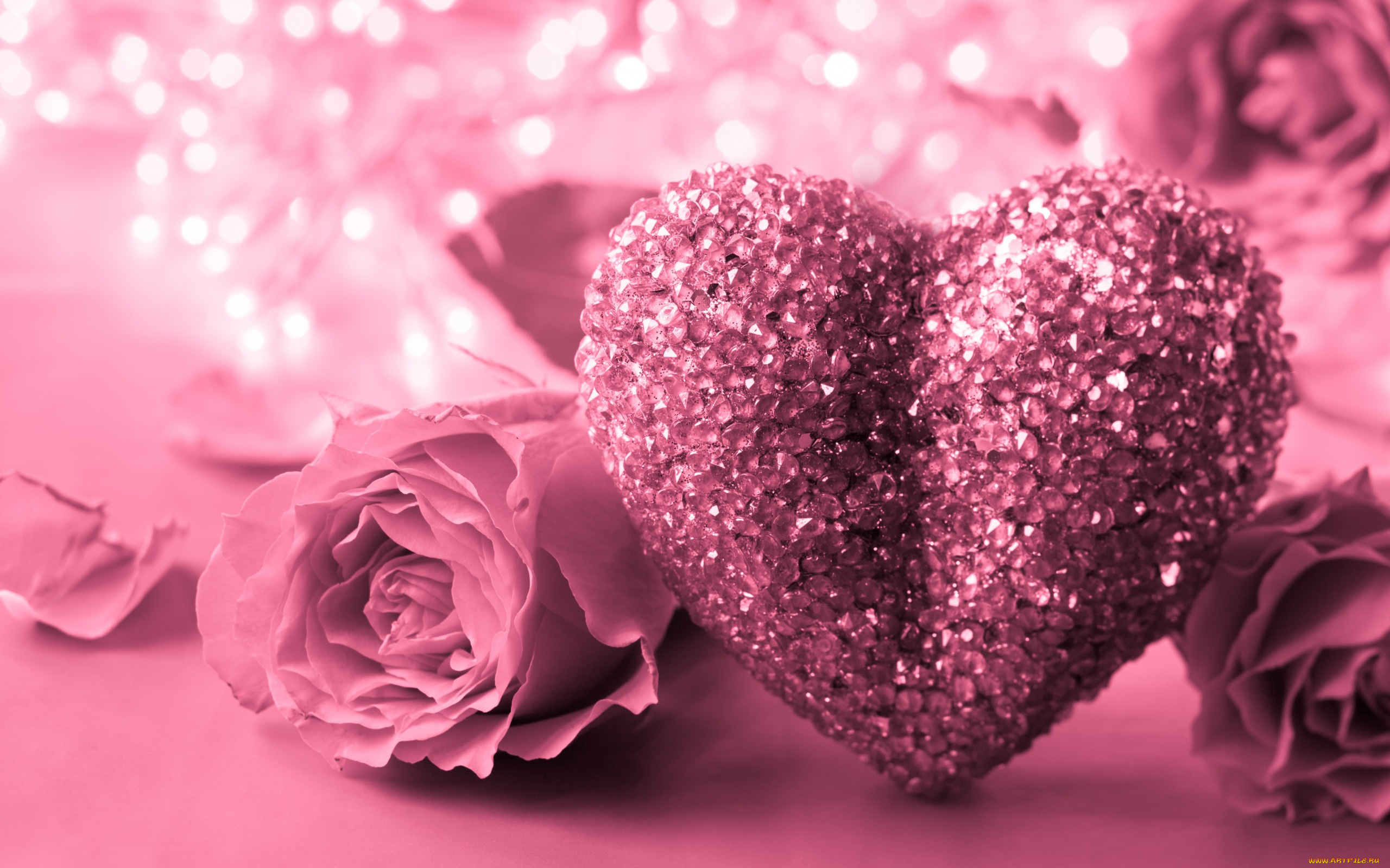 праздничные, день, святого, валентина, , сердечки, , любовь, сердце, valentine's, day, gift, розы, romantic, pink, roses, love, heart