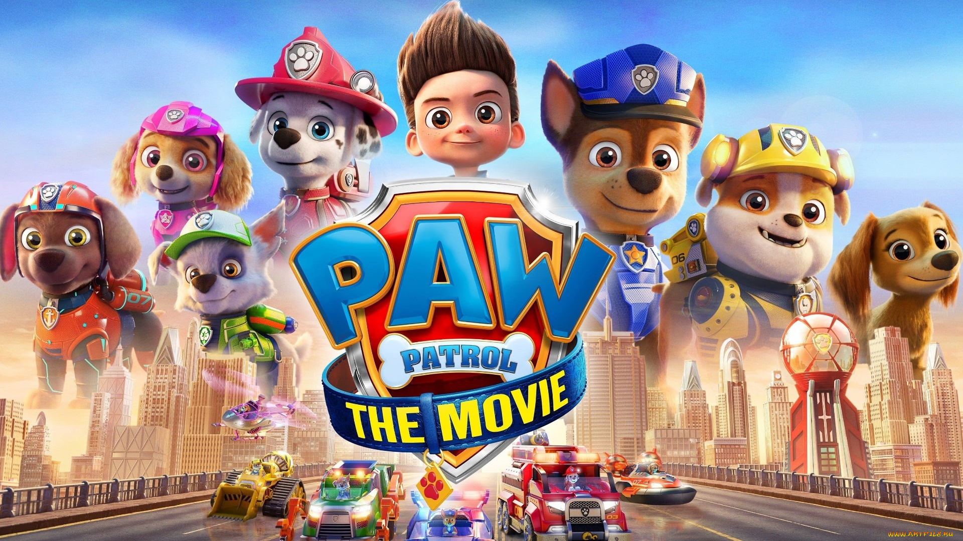 paw, patrol, , the, movie, , 2021, мультфильмы, paw, patrol, the, movie, щенячий, патруль, в, кино, мультфильм, фэнтези, приключения, семейный, пoстeр