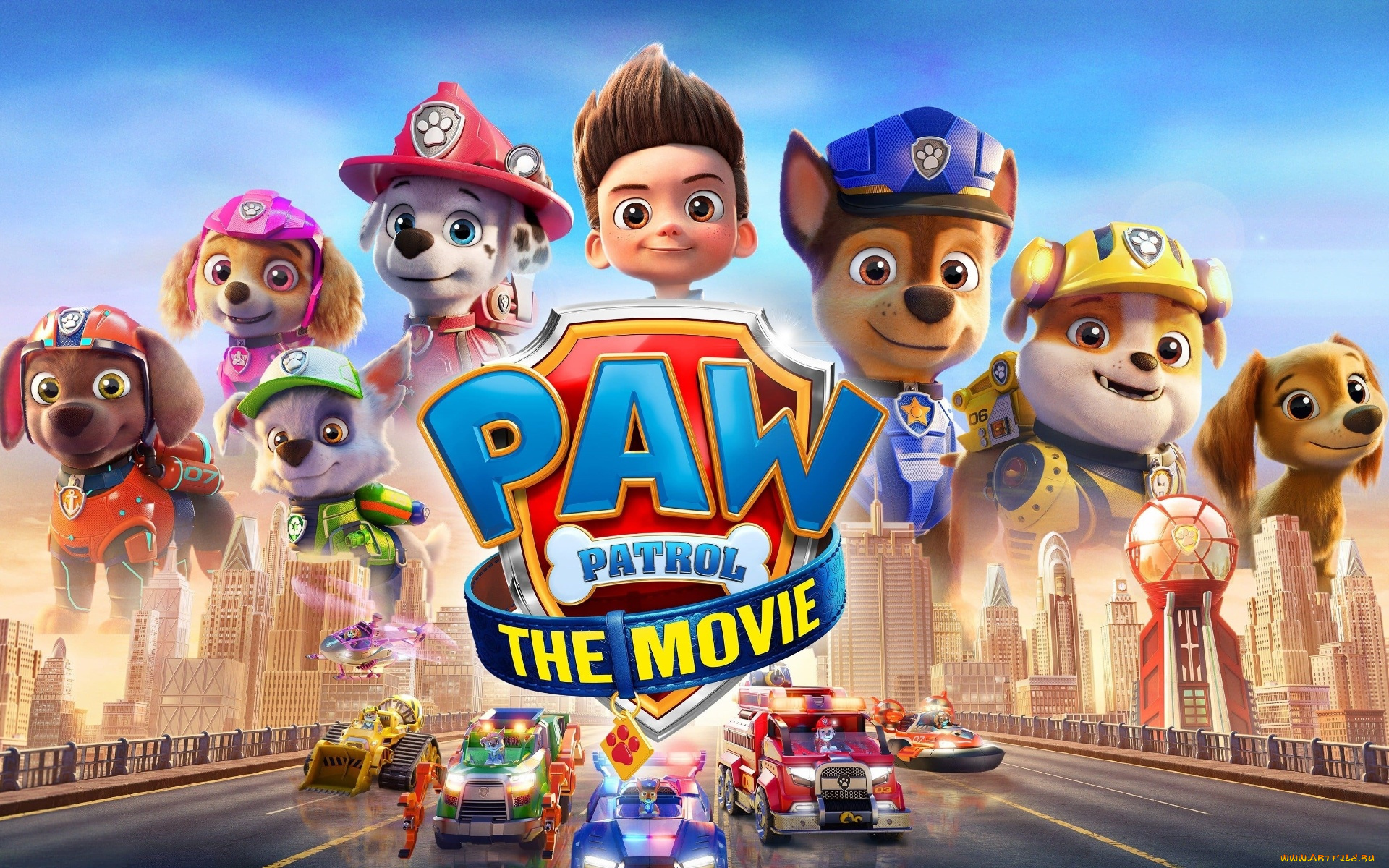 paw, patrol, , the, movie, , 2021, мультфильмы, paw, patrol, the, movie, щенячий, патруль, в, кино, мультфильм, фэнтези, приключения, семейный, пoстeр