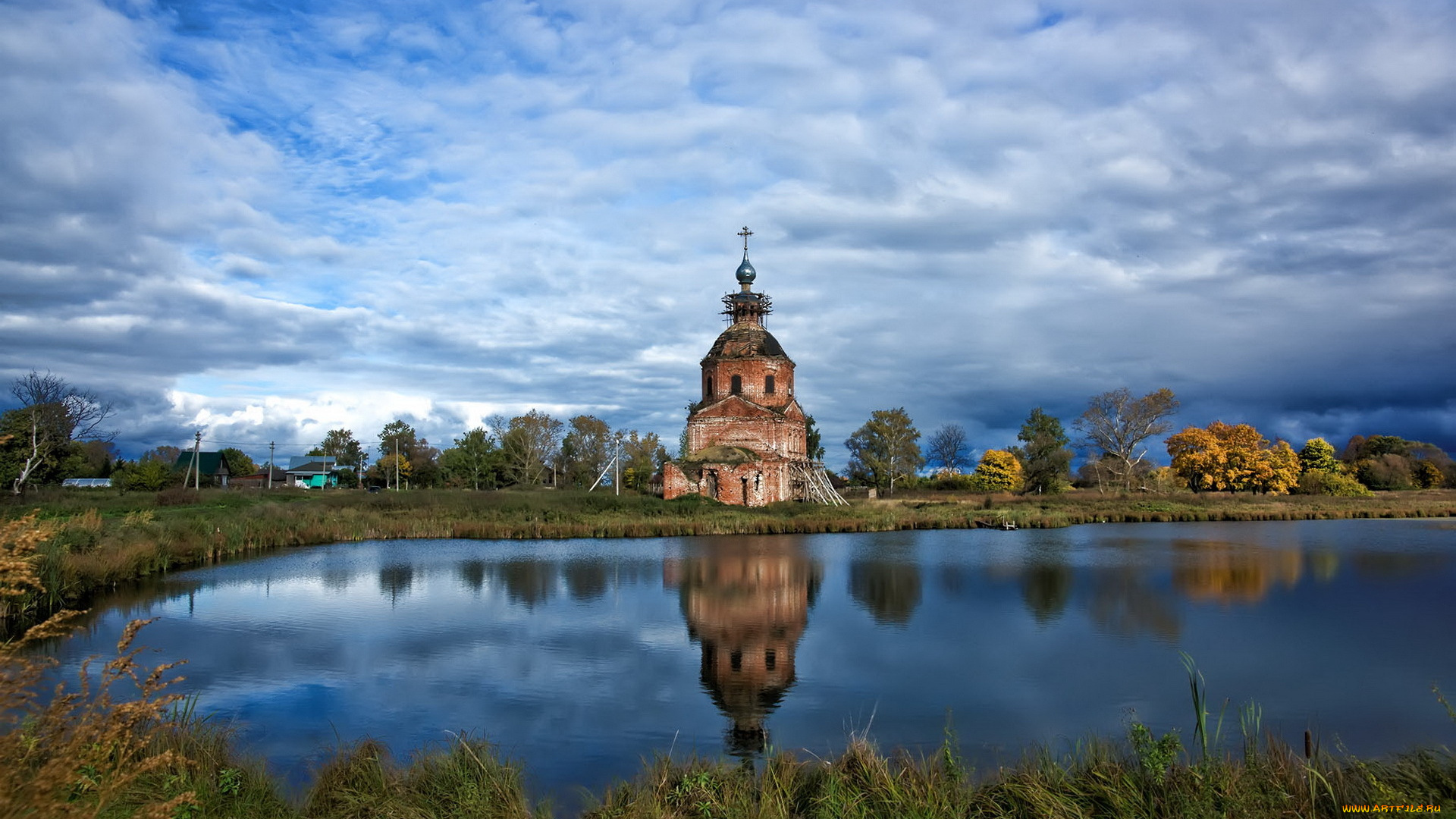 города, православные, церкви, монастыри, озеро, пейзаж